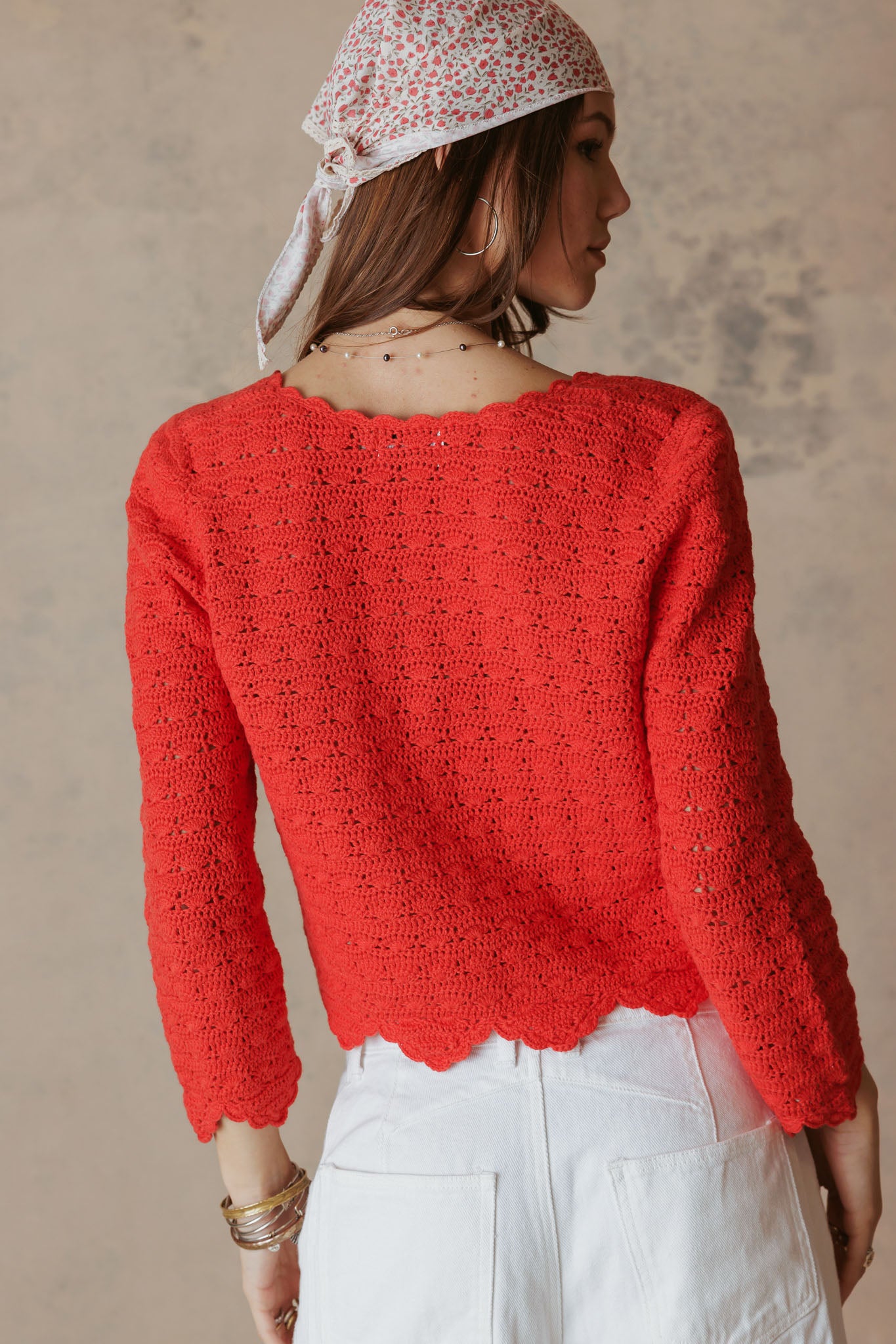 Rey Cotton Hand Crochet Cardigan