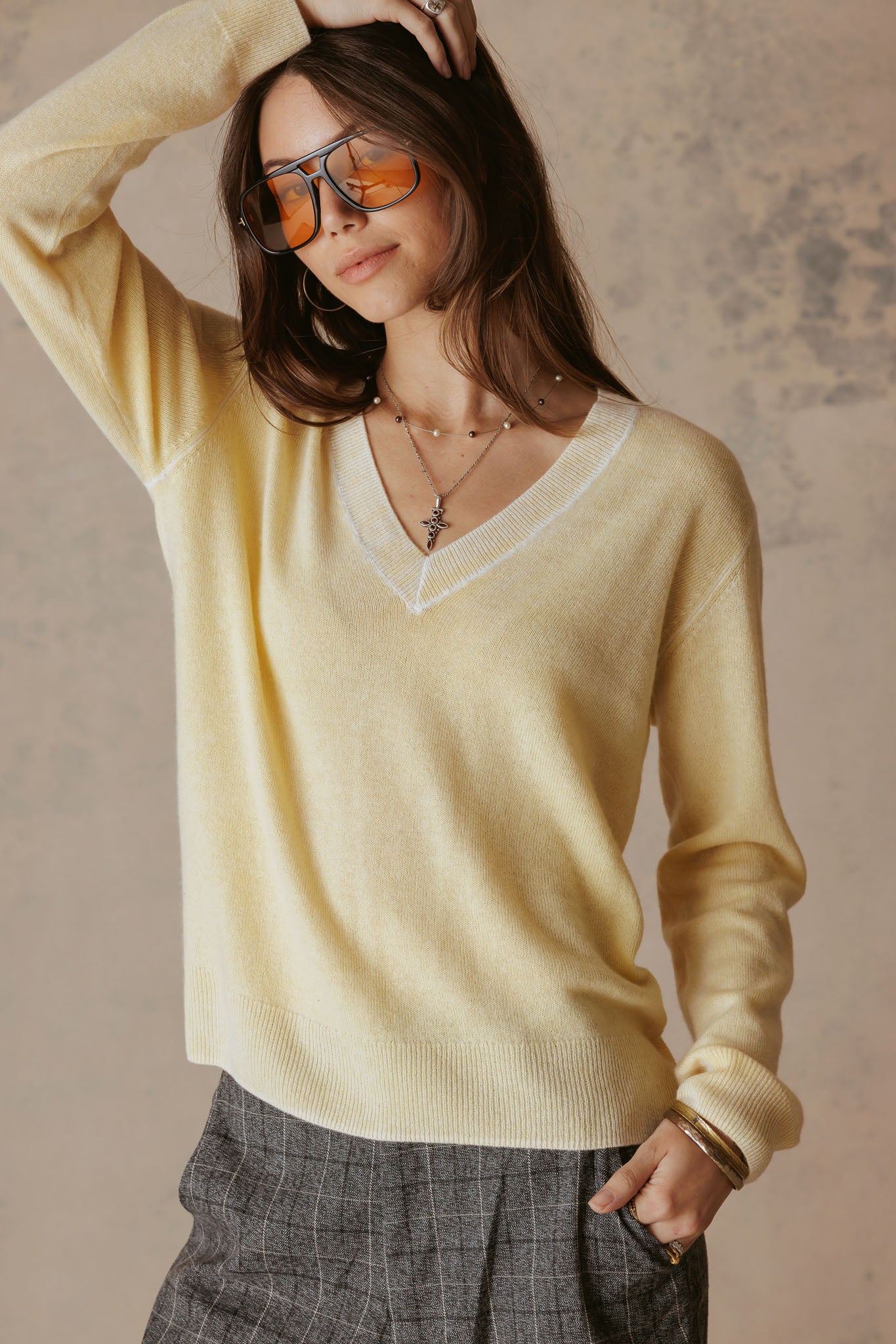 Sarah Cashmere V Neck