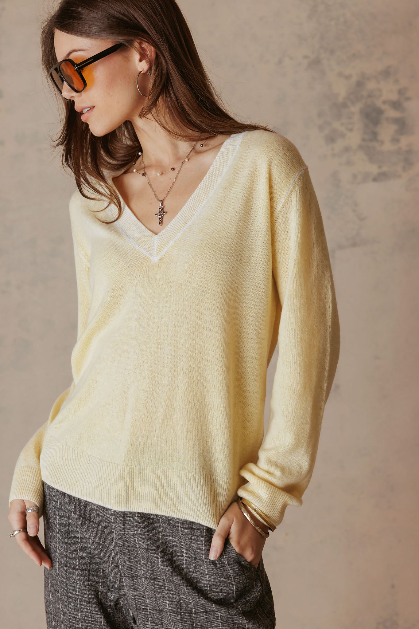 Sarah Cashmere V Neck