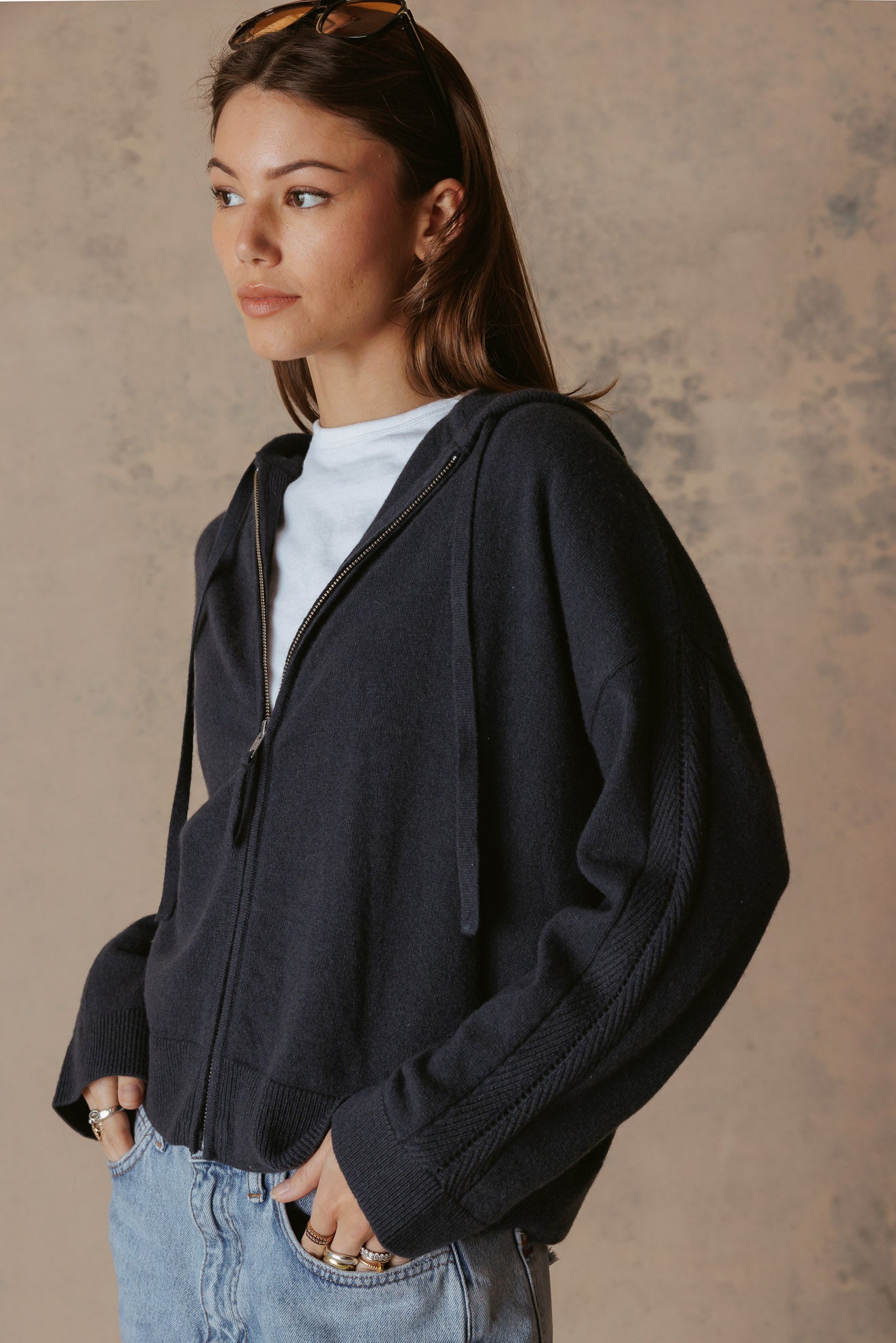 Samantha Cashmere Zip Hoodie