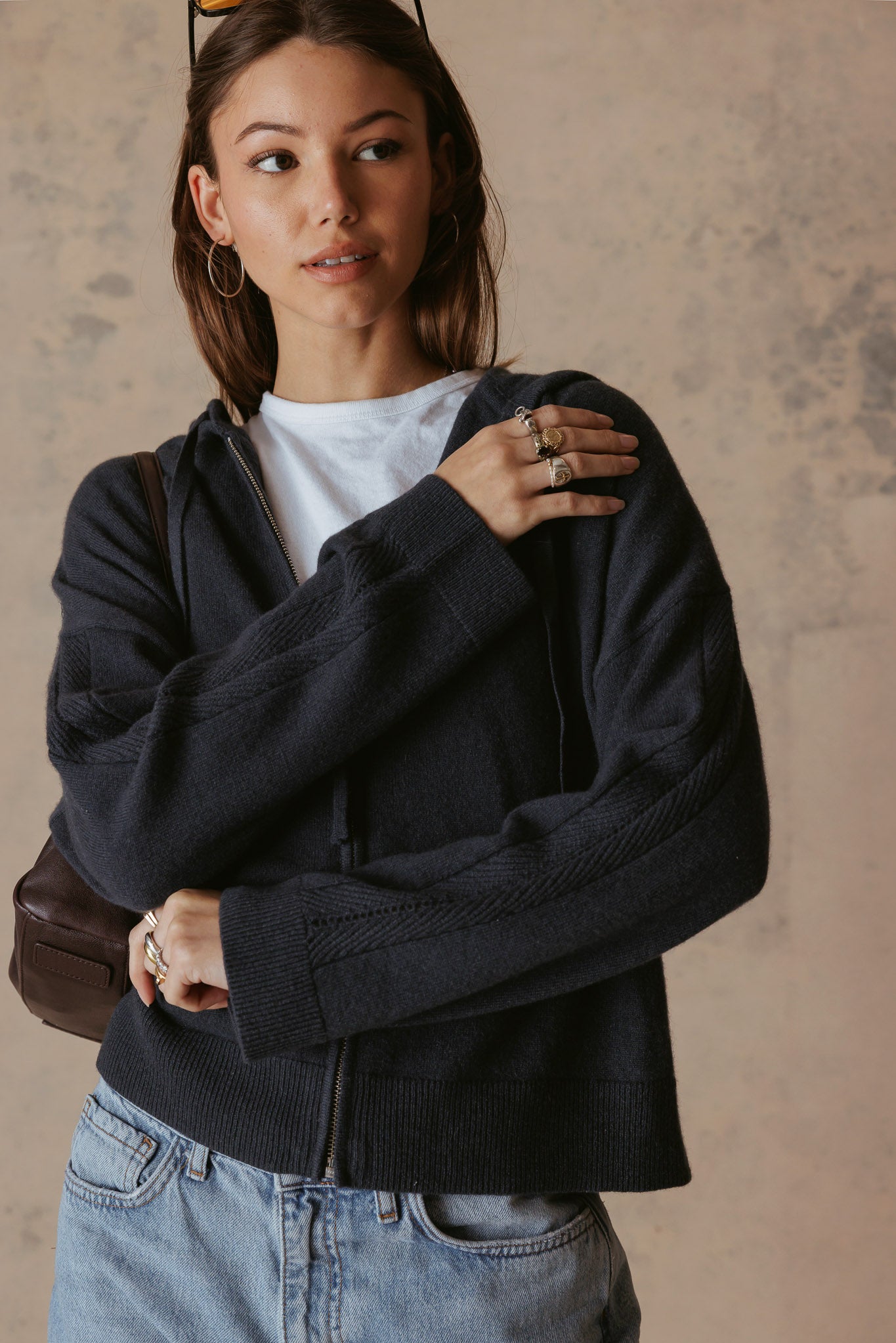 Samantha Cashmere Zip Hoodie