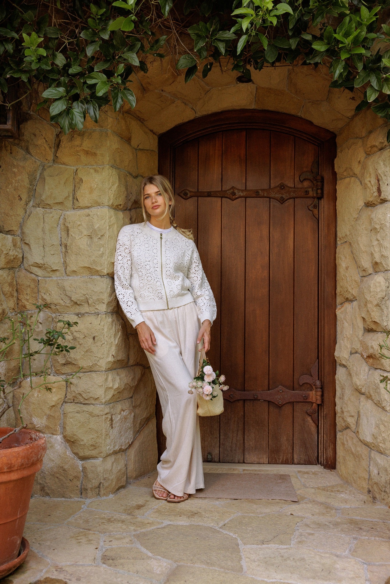 Kezia Hand Crochet Bomber Jacket