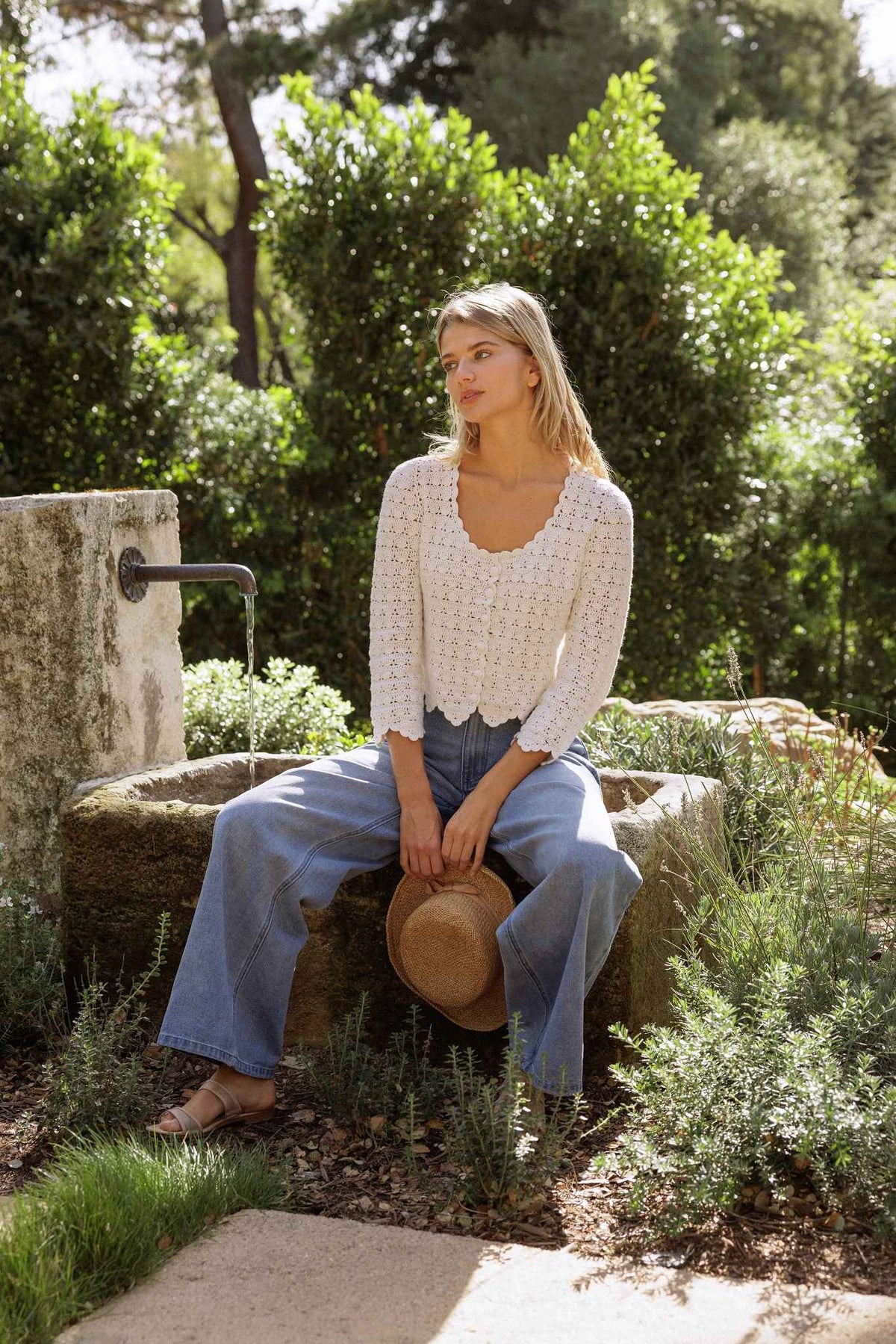 Rey Cotton Hand Crochet Cardigan