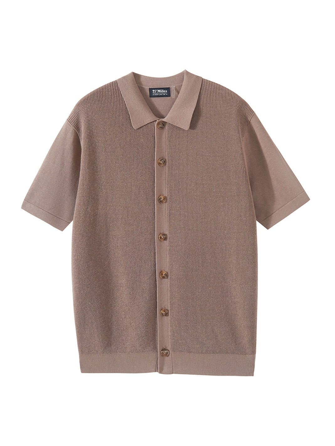 Pietro Silk Linen Blend Short Sleeve Collar Button UP