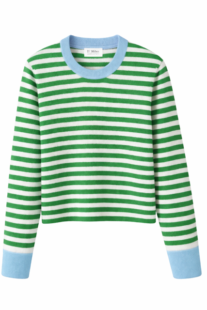 Suzette Cashmere Striped Crew