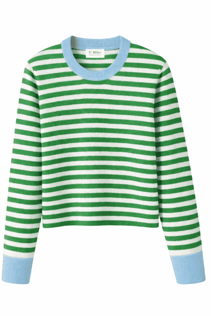 Suzette Cashmere Striped Crew
