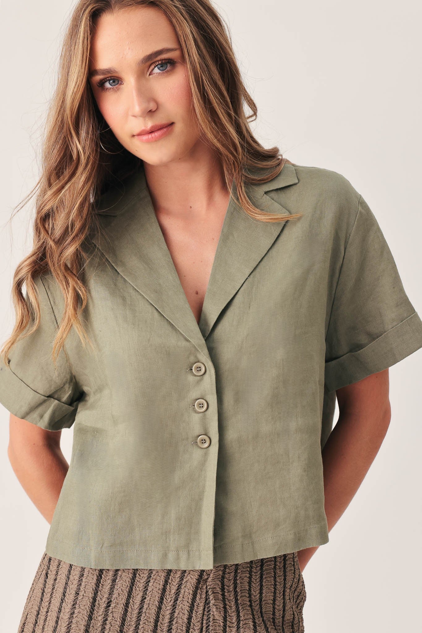 Eugenia Short Sleeve Linen Shirt