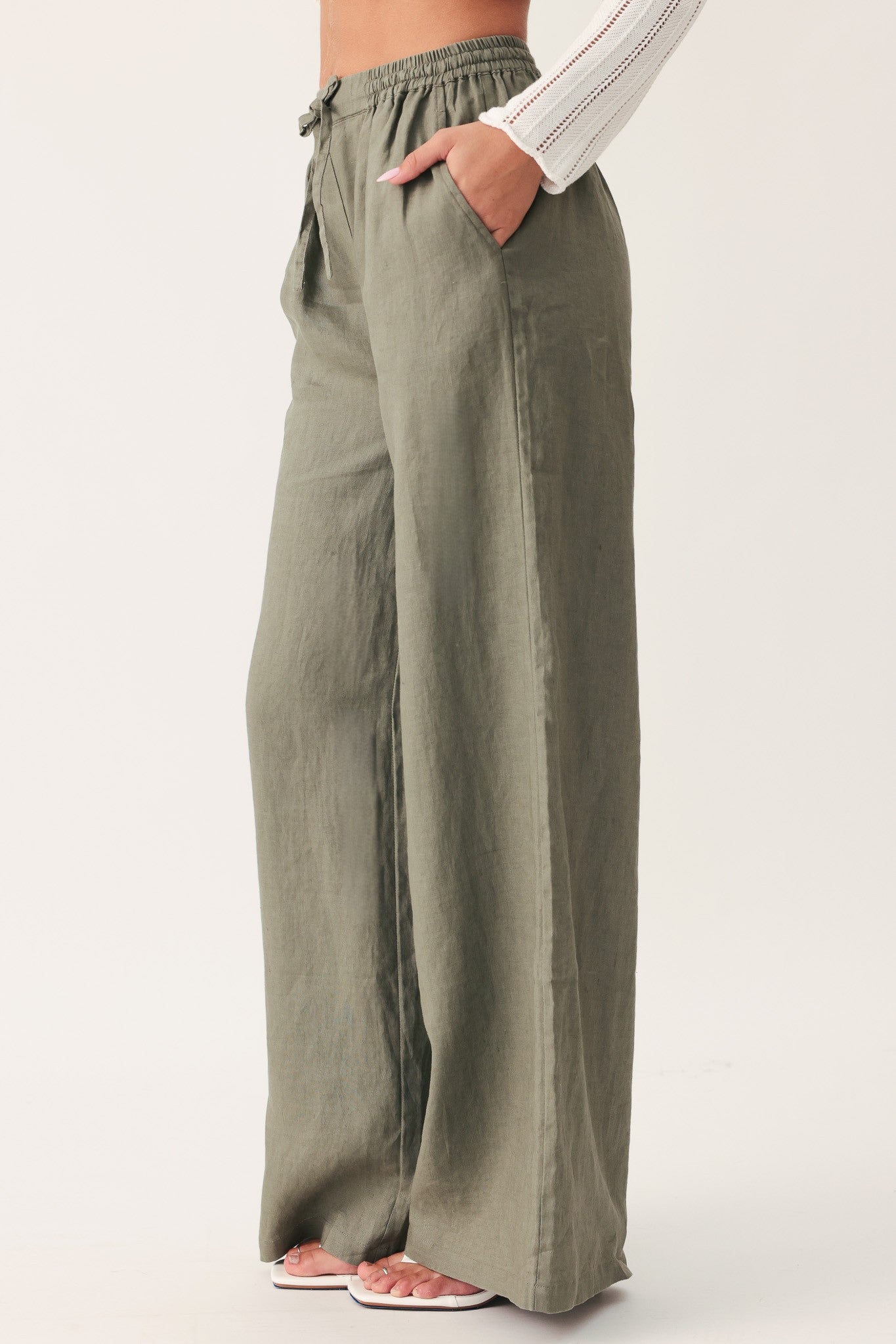 Ravello Wide Leg Linen Pant