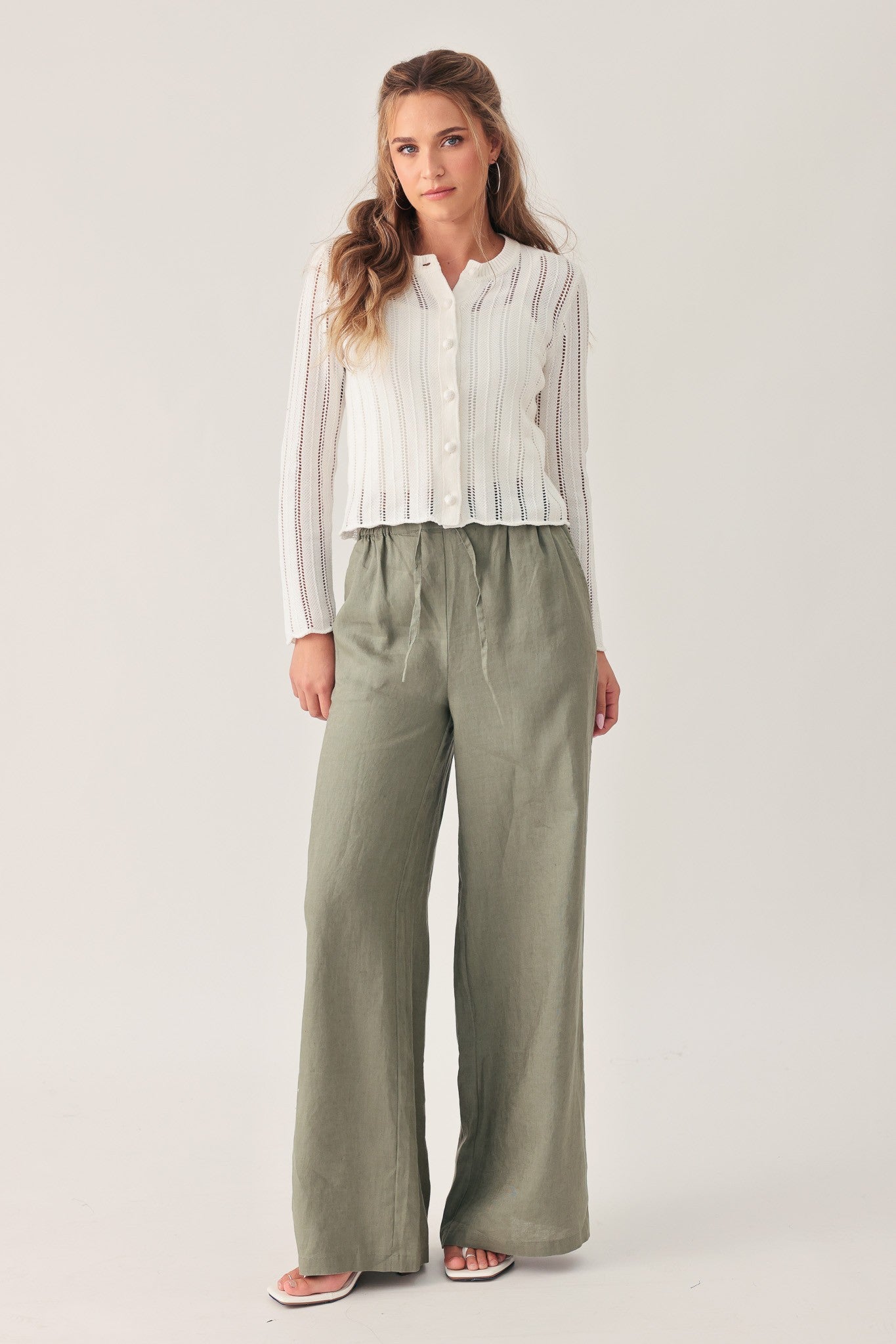 Ravello Wide Leg Linen Pant