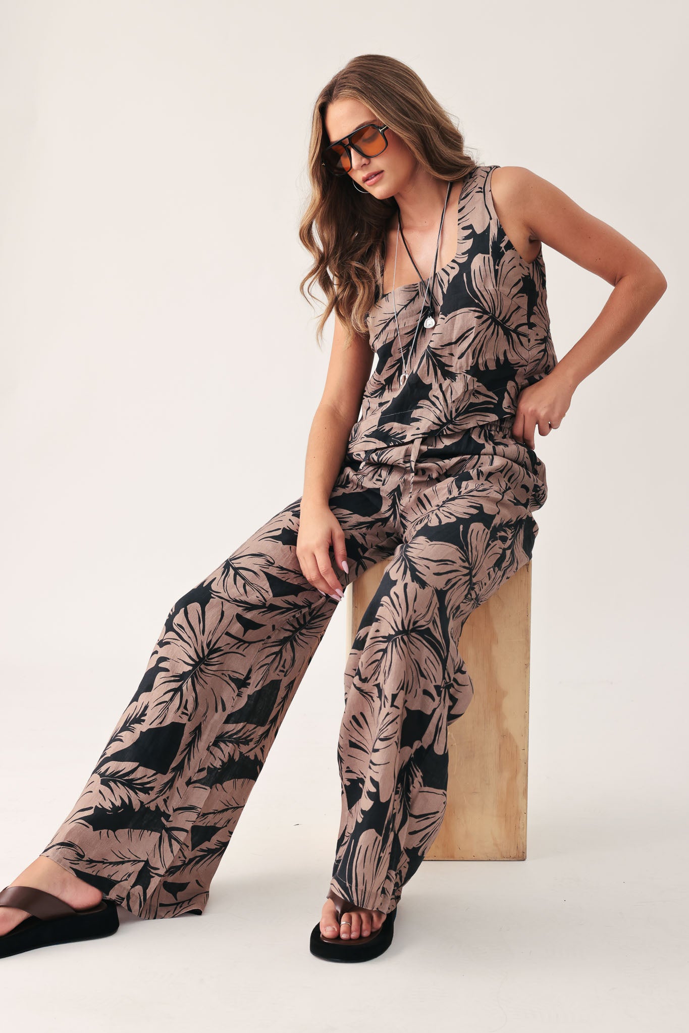 Ravello Wide Leg Linen Pant