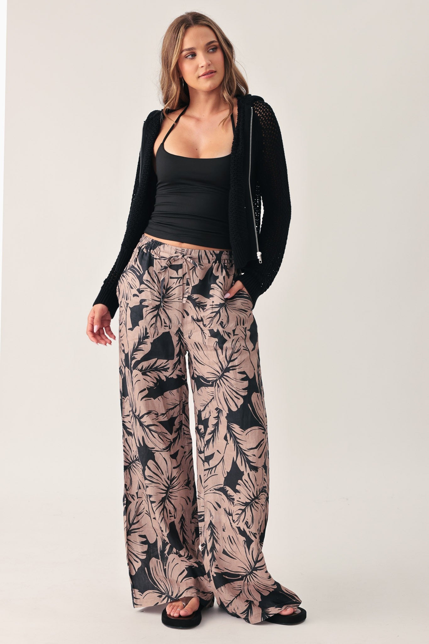 Ravello Wide Leg Linen Pant