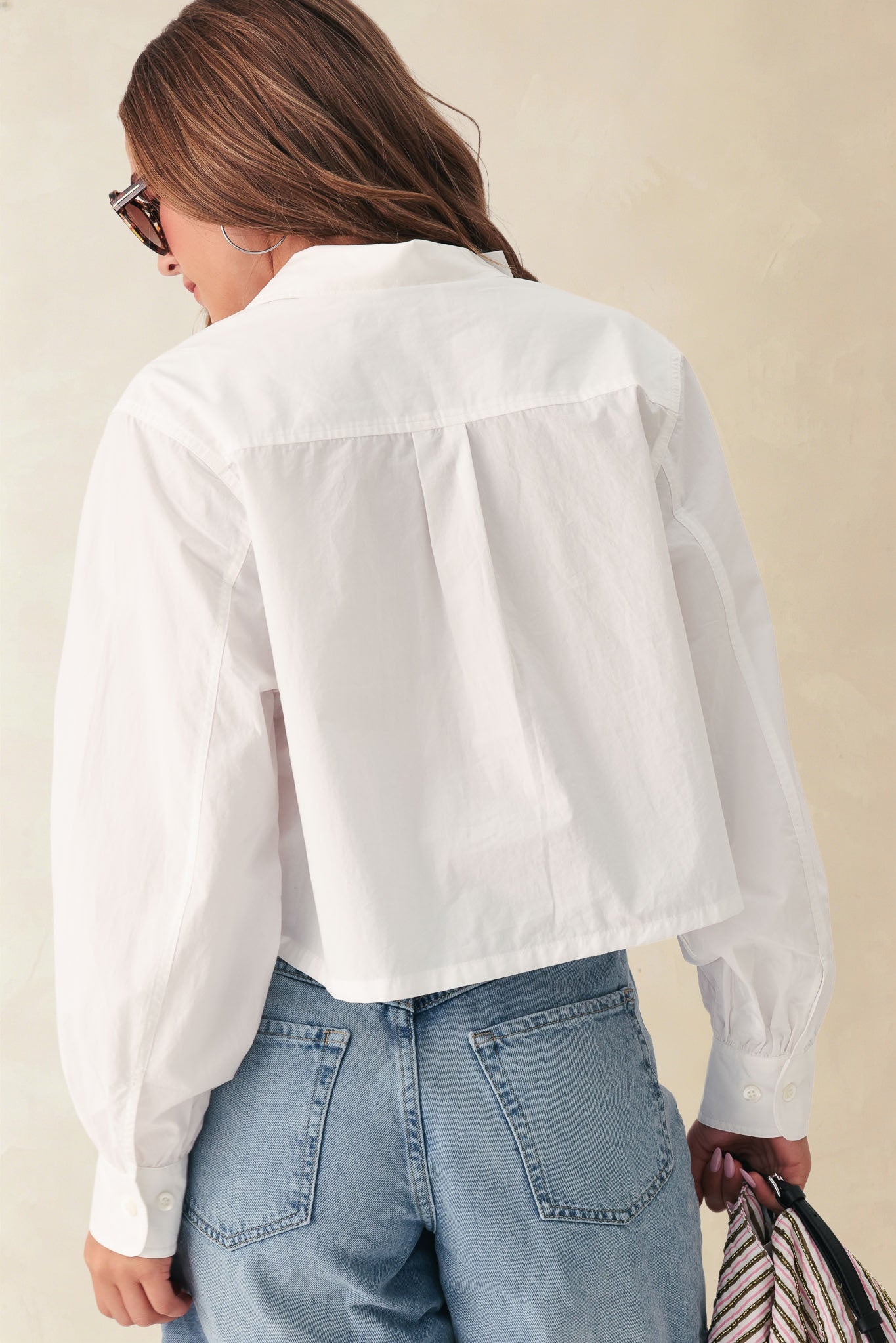 Ashlyn Cropped Boxy Cotton Shirt