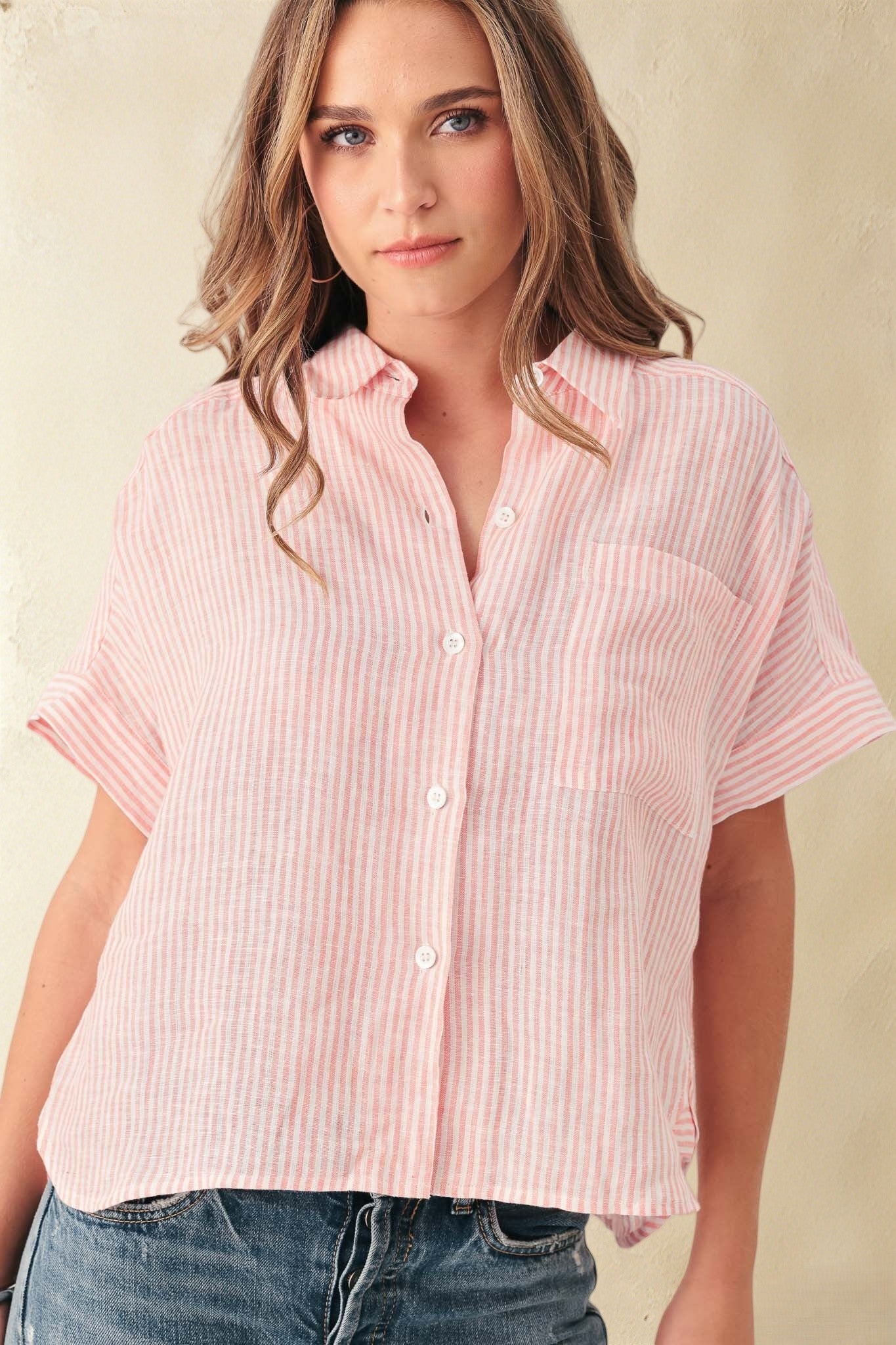 Catania Short Sleeve Pin Stripe Shirt