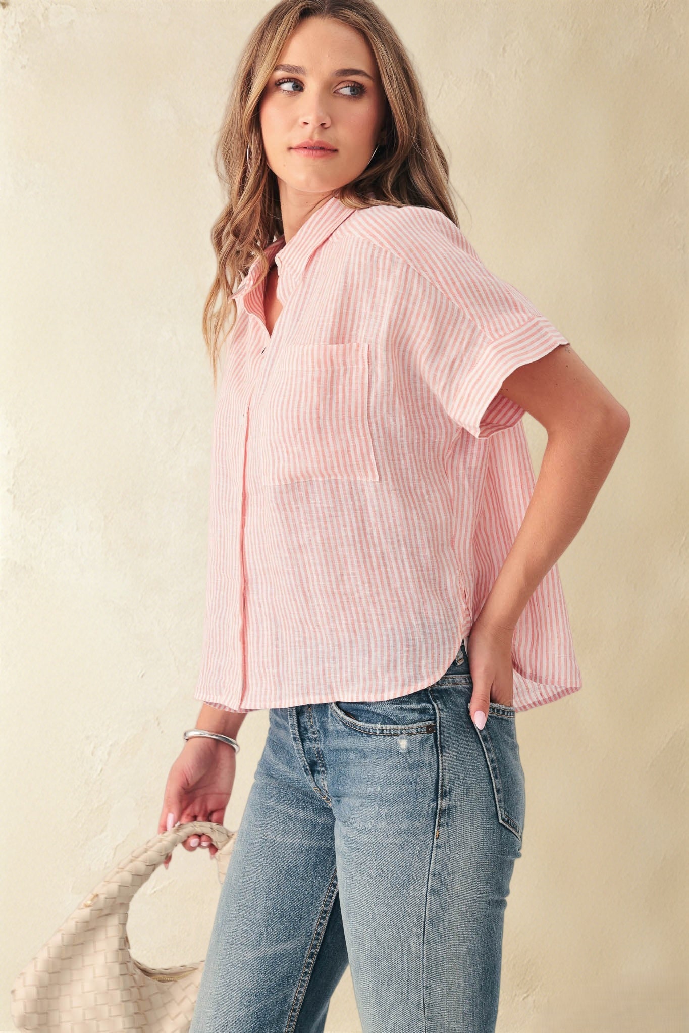 Catania Short Sleeve Pin Stripe Shirt