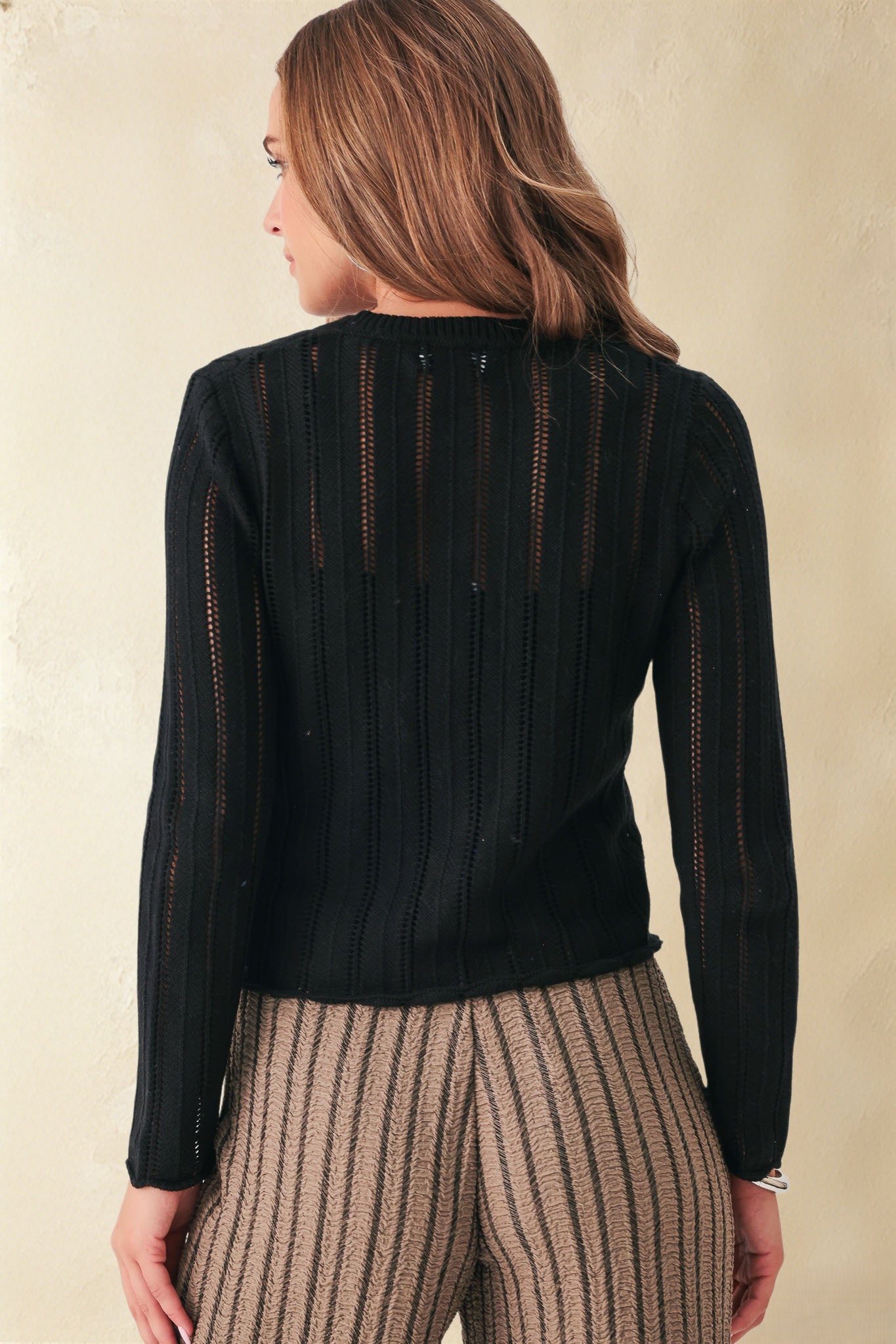 Elody Cotton Pointelled Cardigan