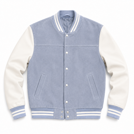 Carlo Men's Suede Varsity Bomber Jacket