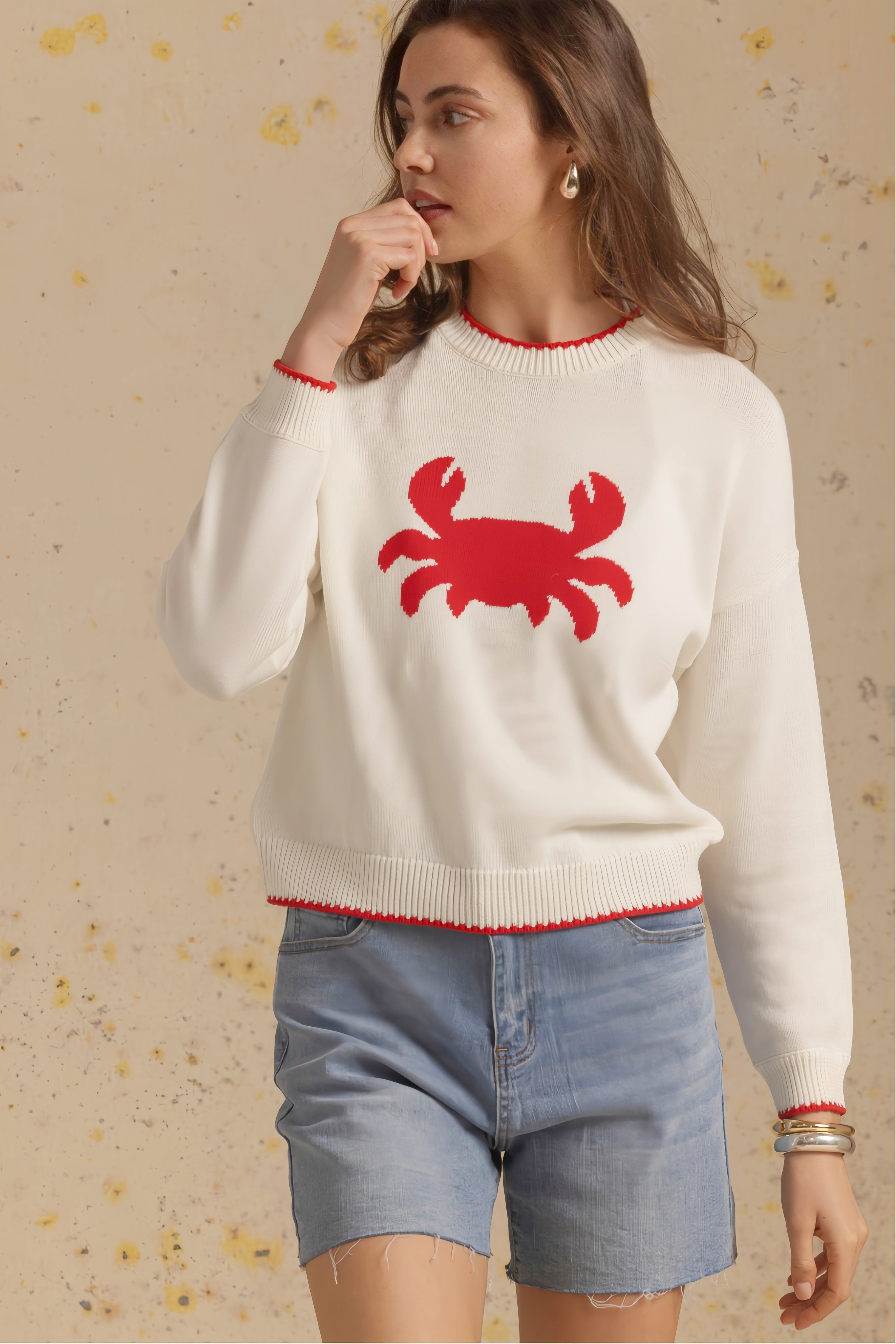 James Cotton Crab Intarsia Crew