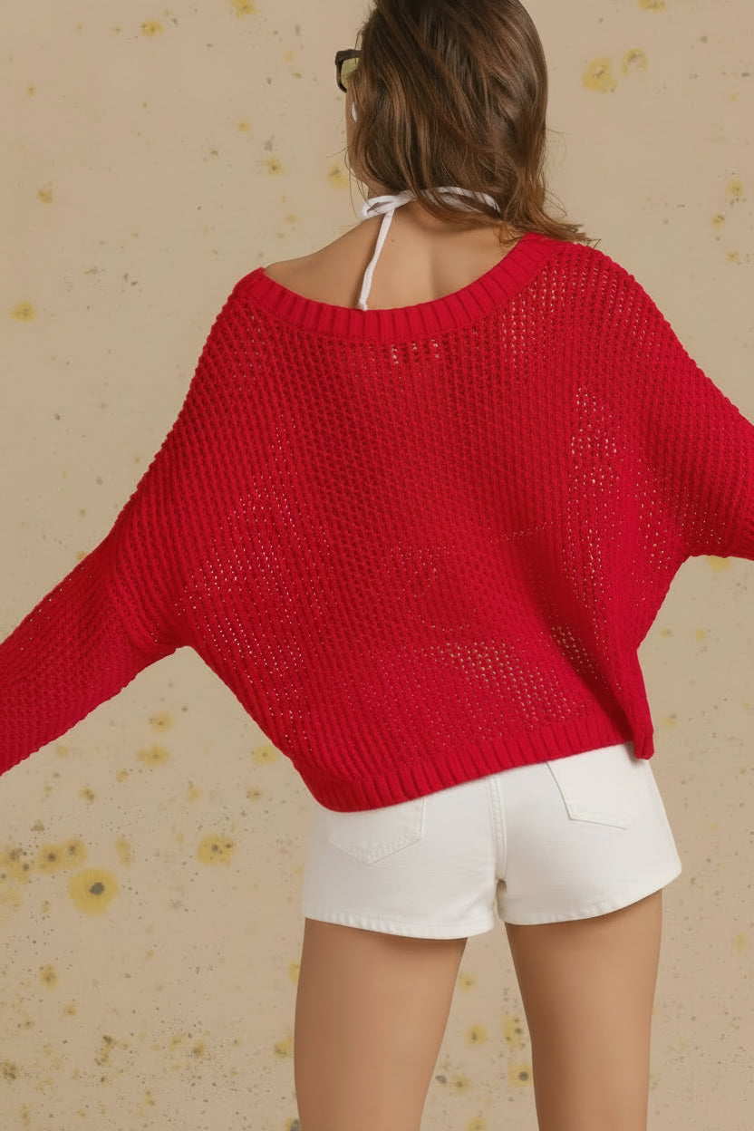 Rumie Cotton Open Stitch Top