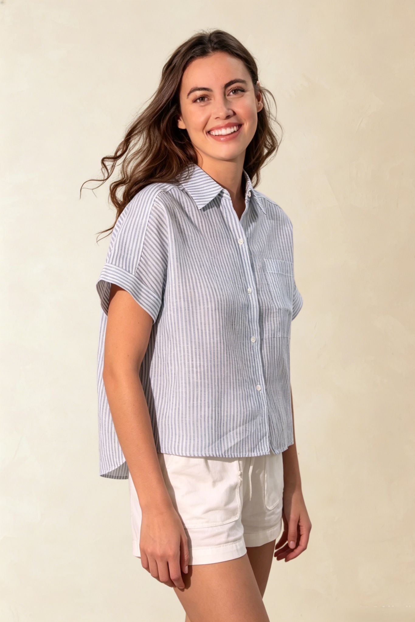 Catania Short Sleeve Pin Stripe Shirt