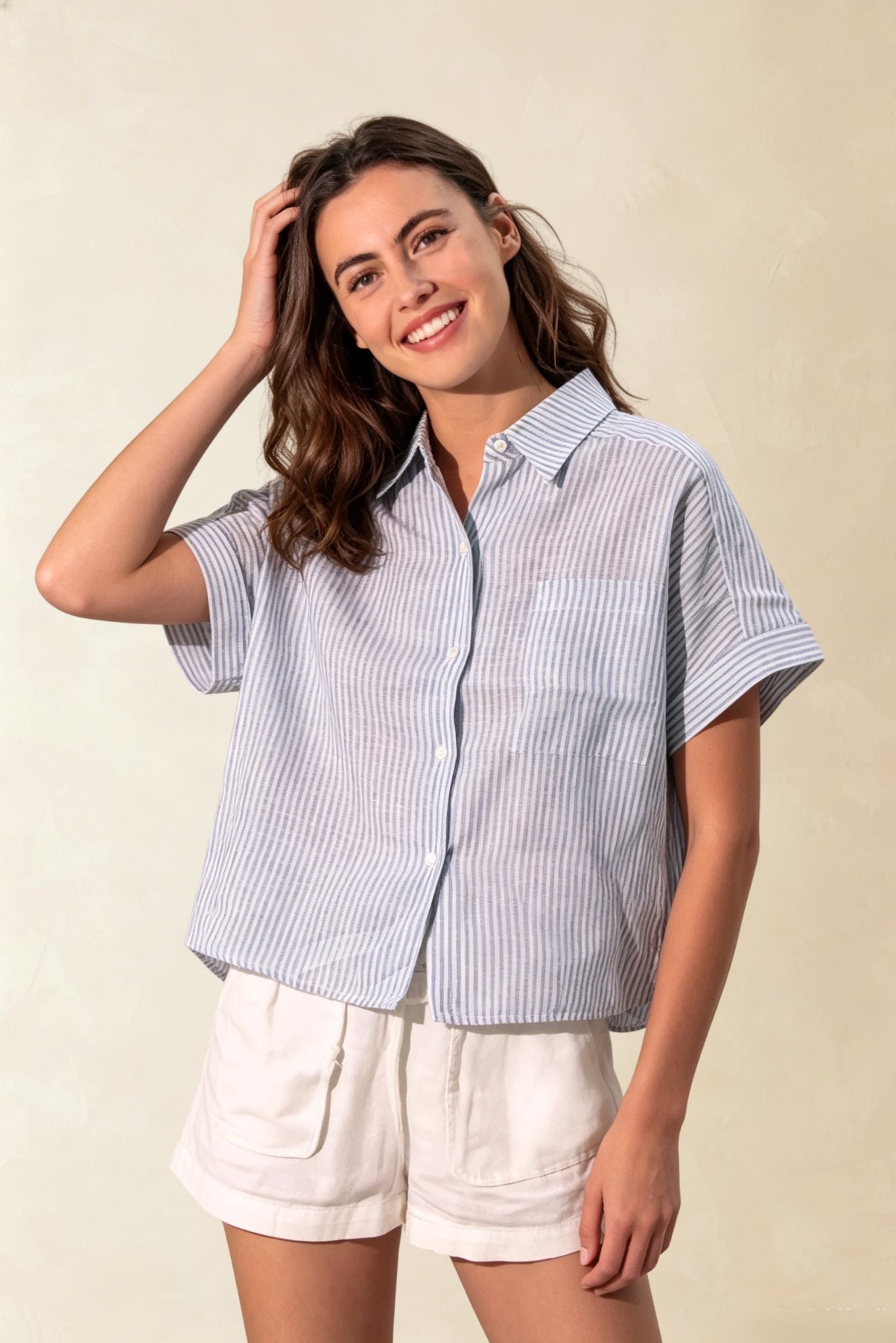 Catania Short Sleeve Pin Stripe Shirt