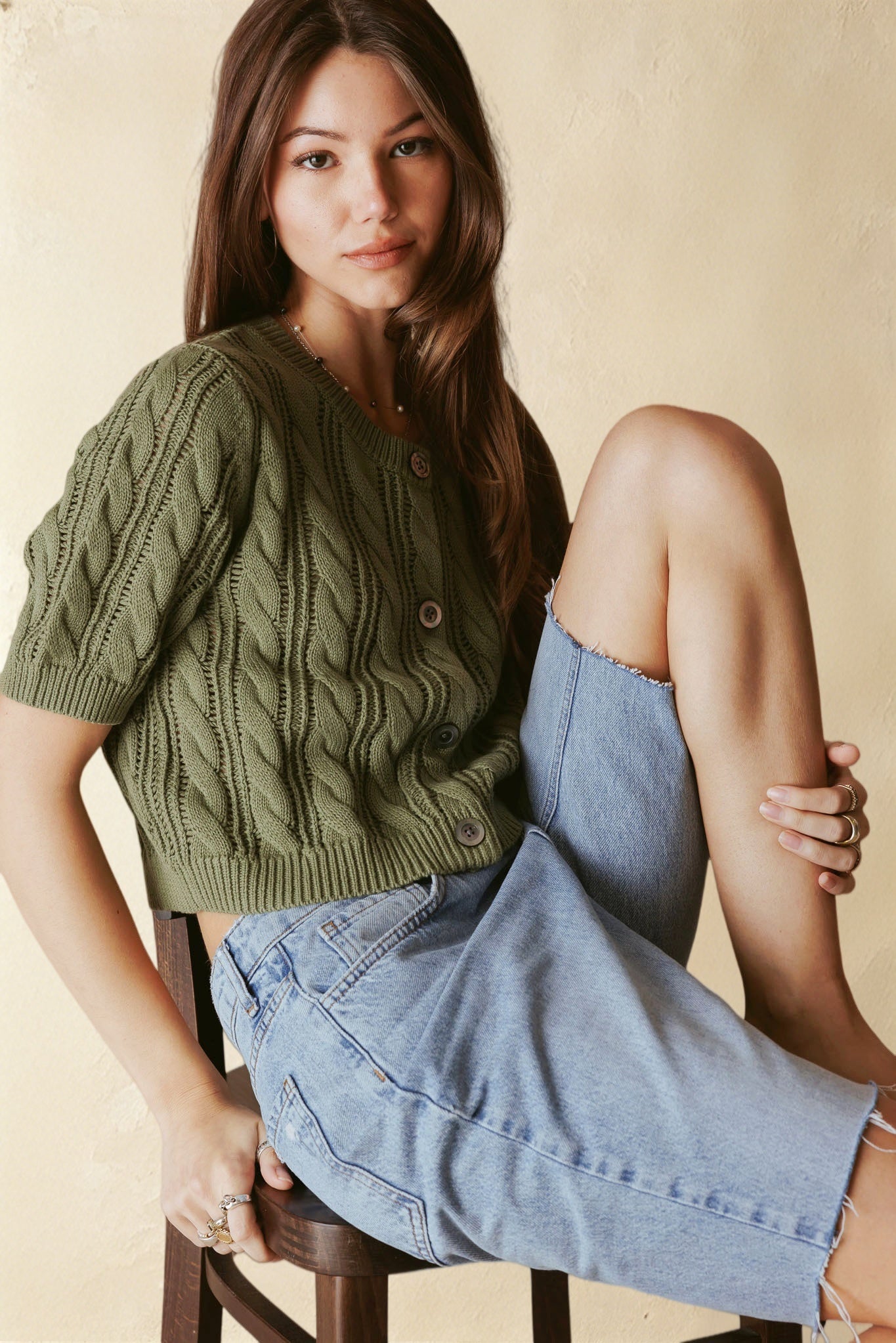 Bridey Cotton Short Sleeve Cardigan