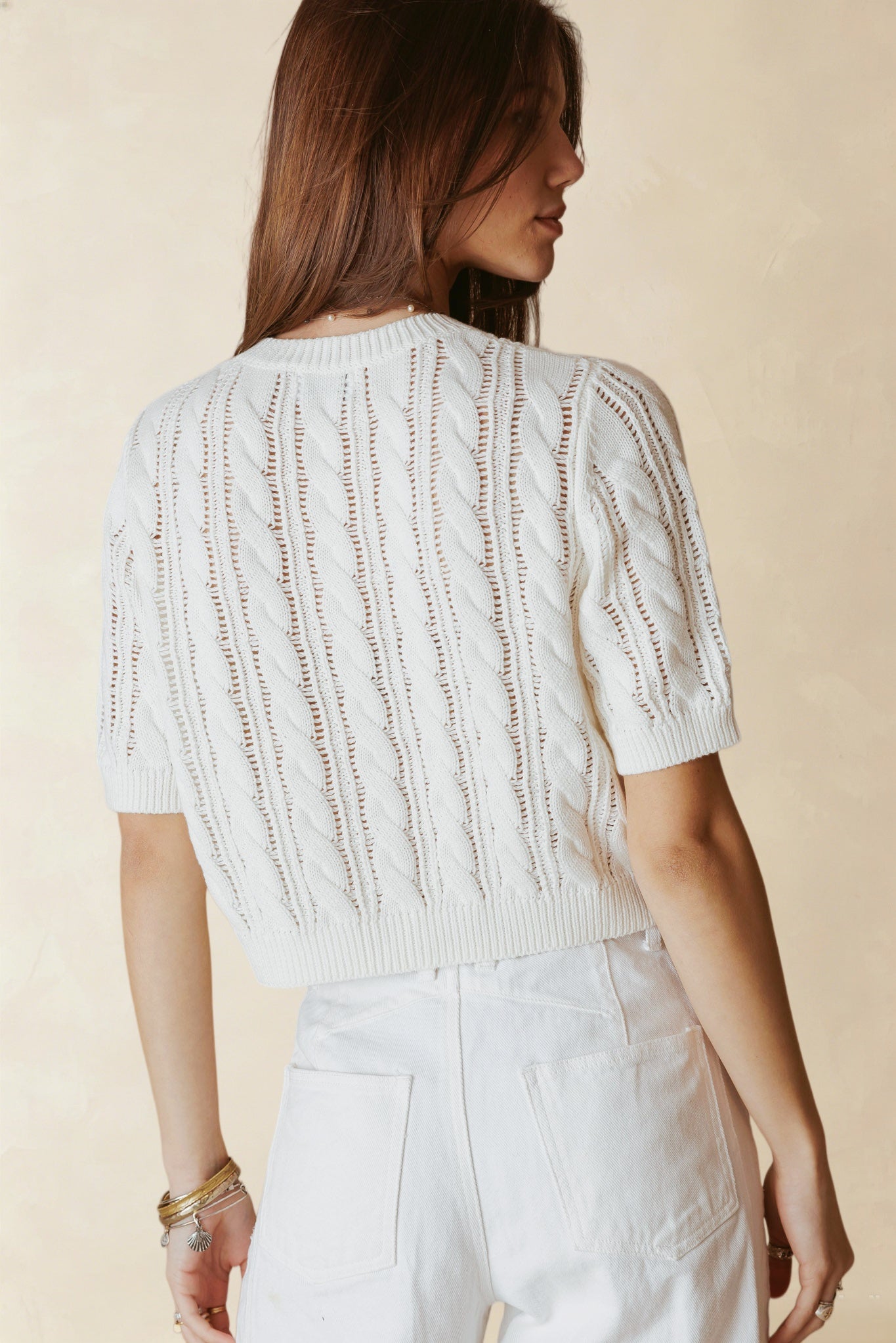 Bridey Cotton Short Sleeve Cardigan