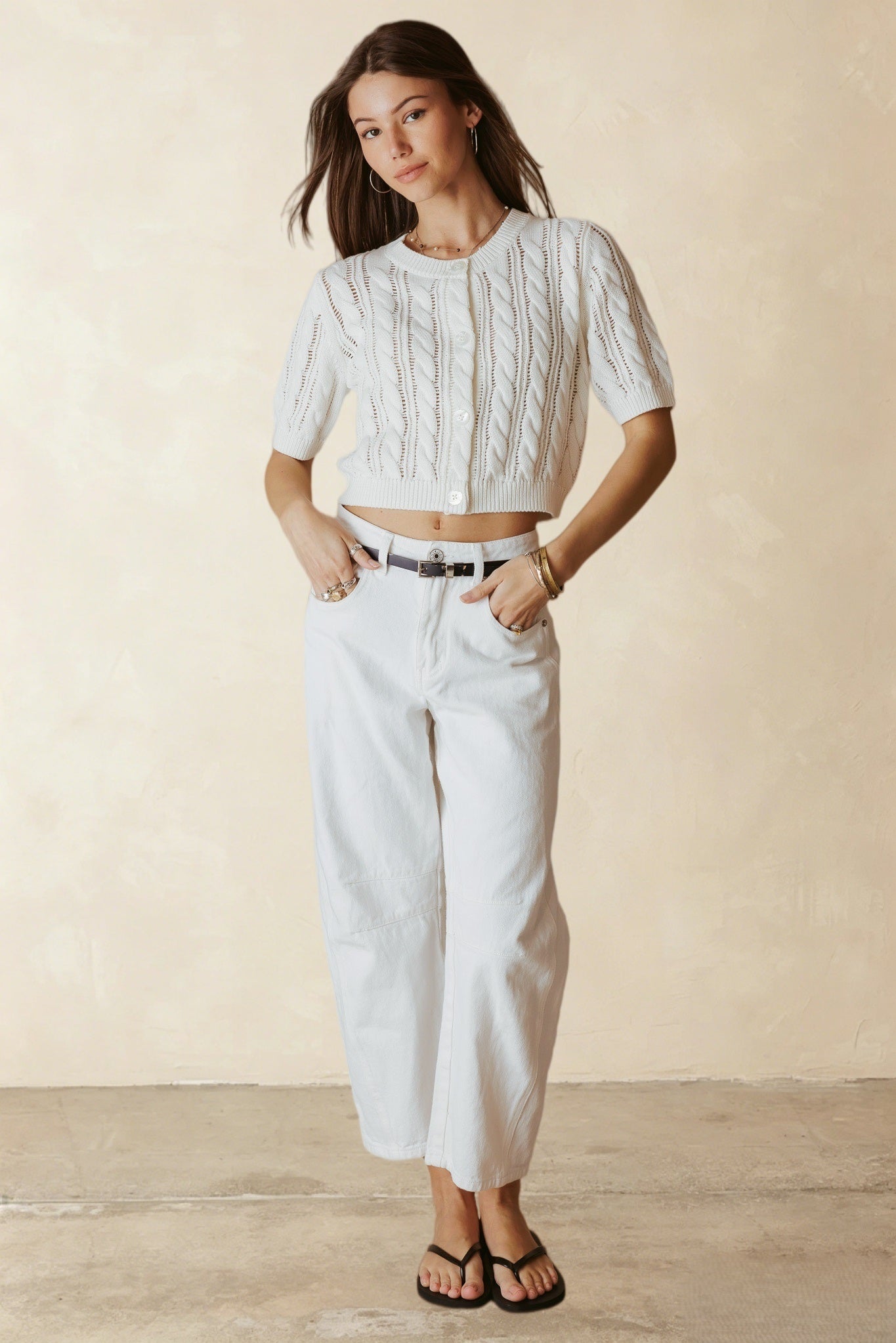 Bridey Cotton Short Sleeve Cardigan
