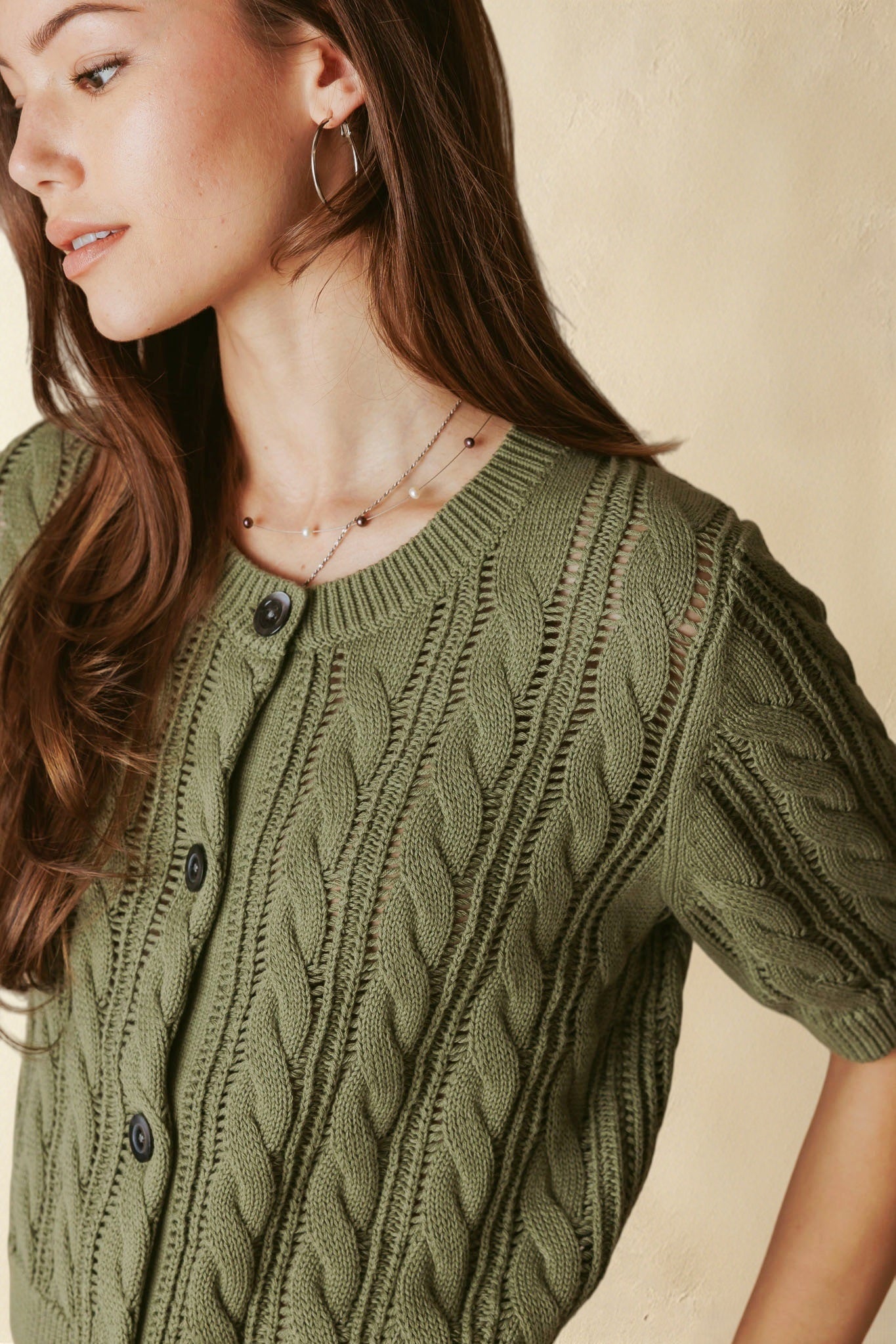 Bridey Cotton Short Sleeve Cardigan