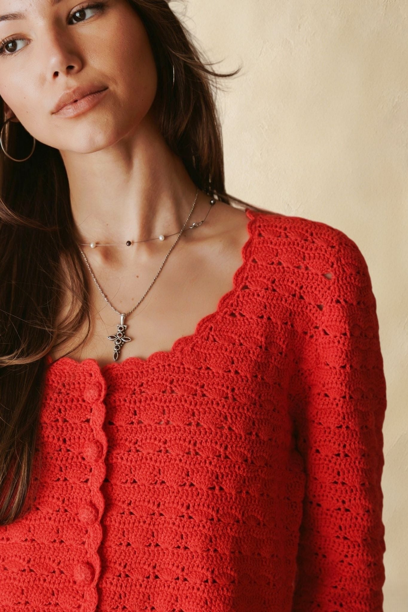 Rey Cotton Hand Crochet Cardigan