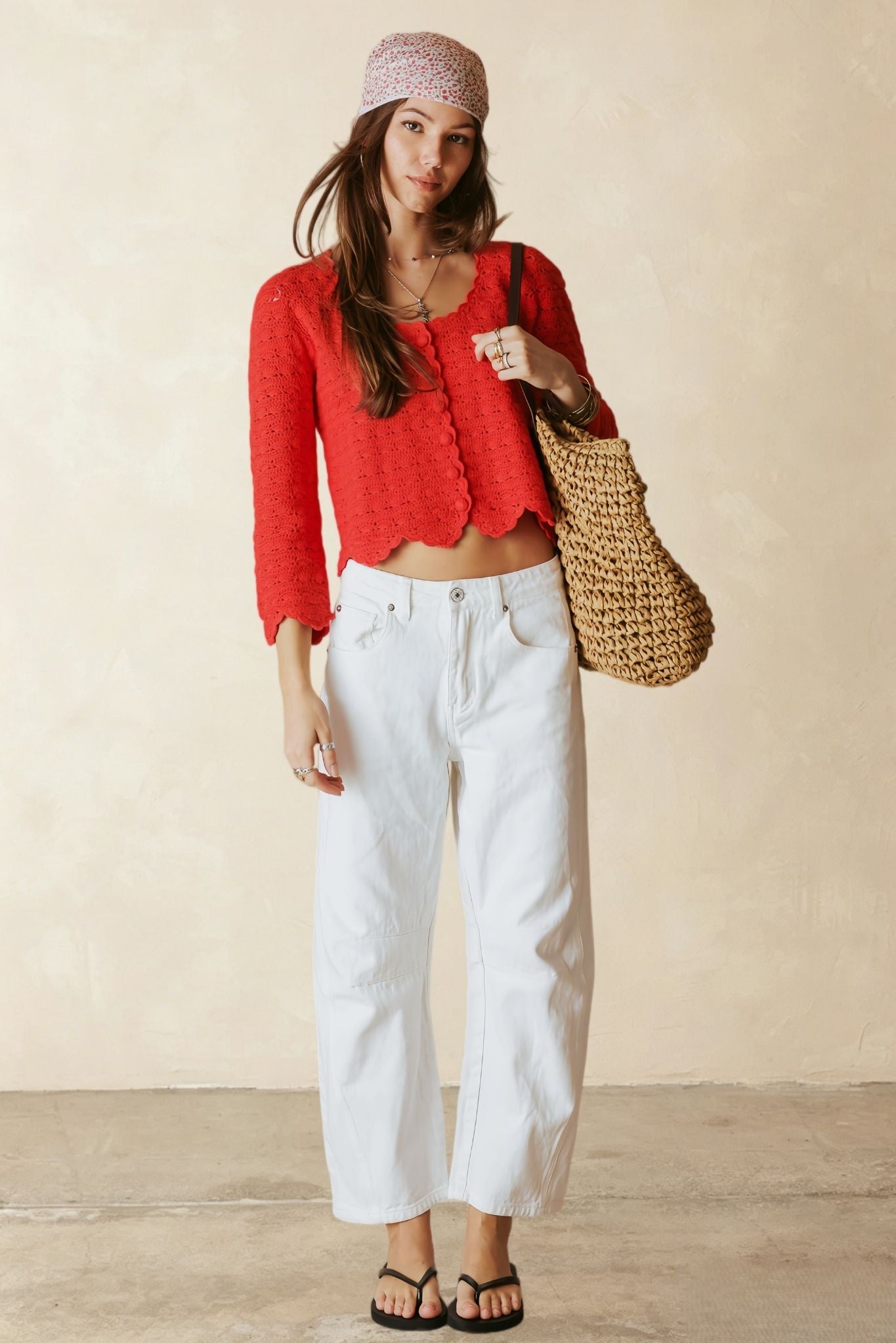 Rey Cotton Hand Crochet Cardigan