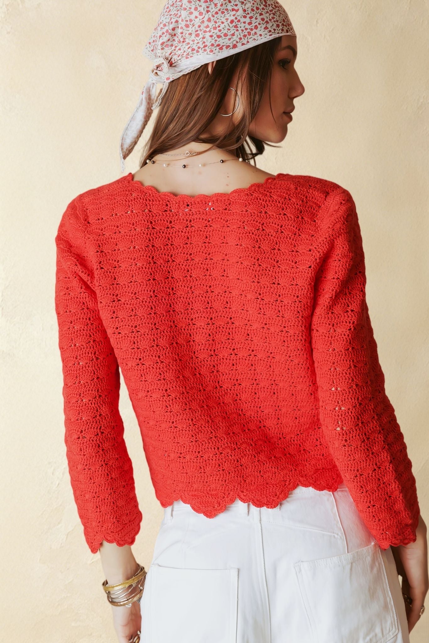 Rey Cotton Hand Crochet Cardigan