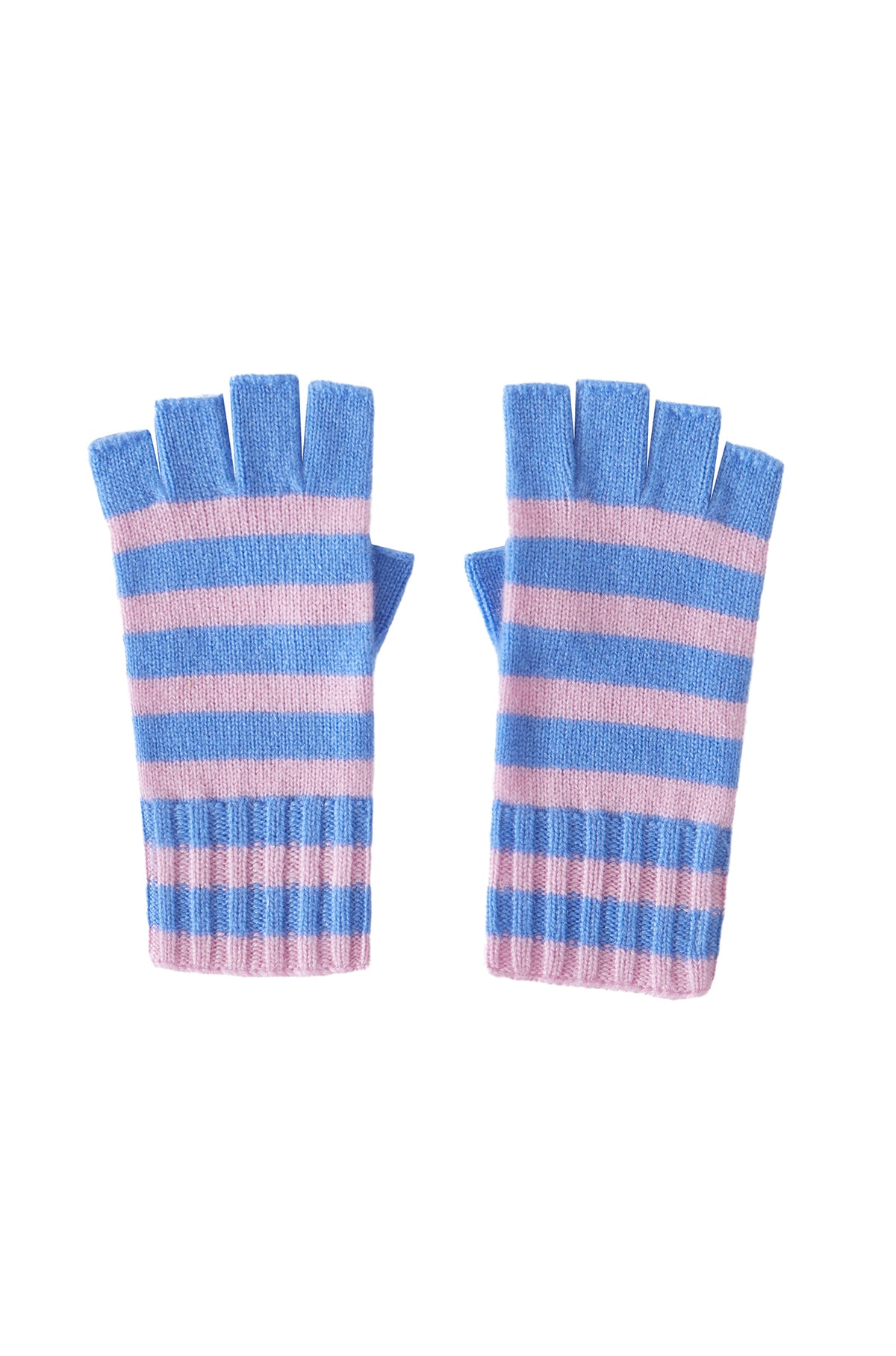 Elsa Gloves Cashmere Striped Fingerless Gloves
