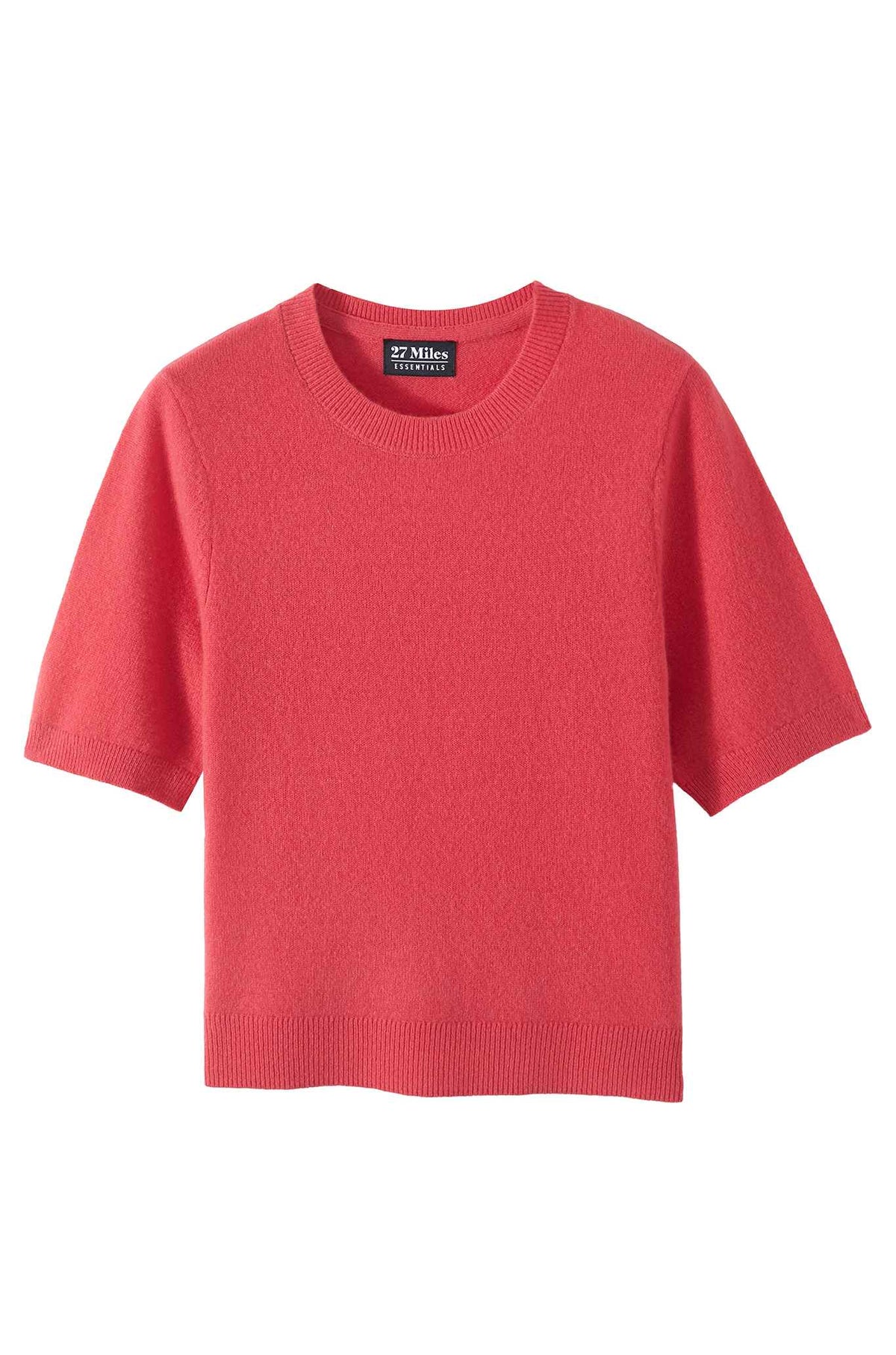 Isabel Solid Cashmere Short Puff-Sleeve Pullover