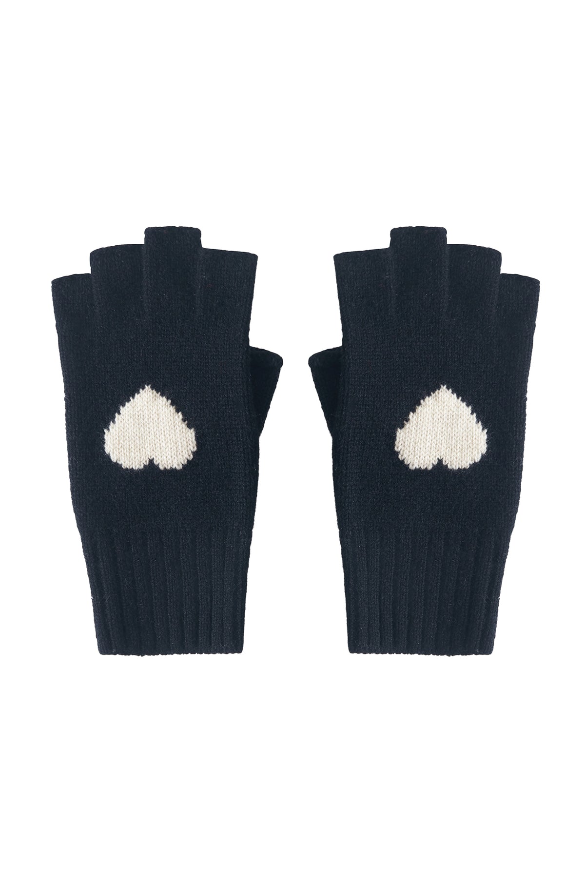 Scarlett Cashmere Heart Fingerless Gloves