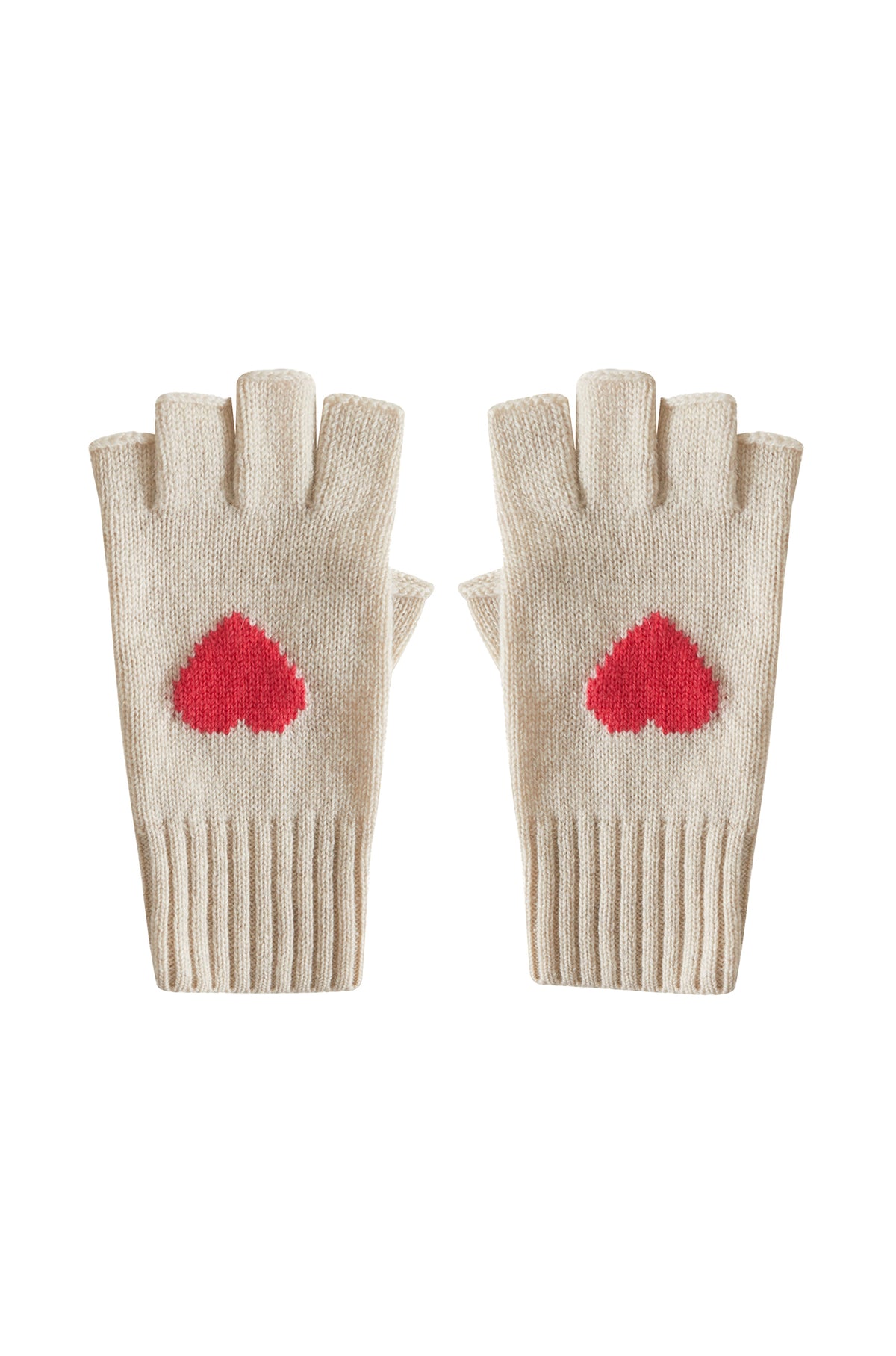 Scarlett Cashmere Heart Fingerless Gloves
