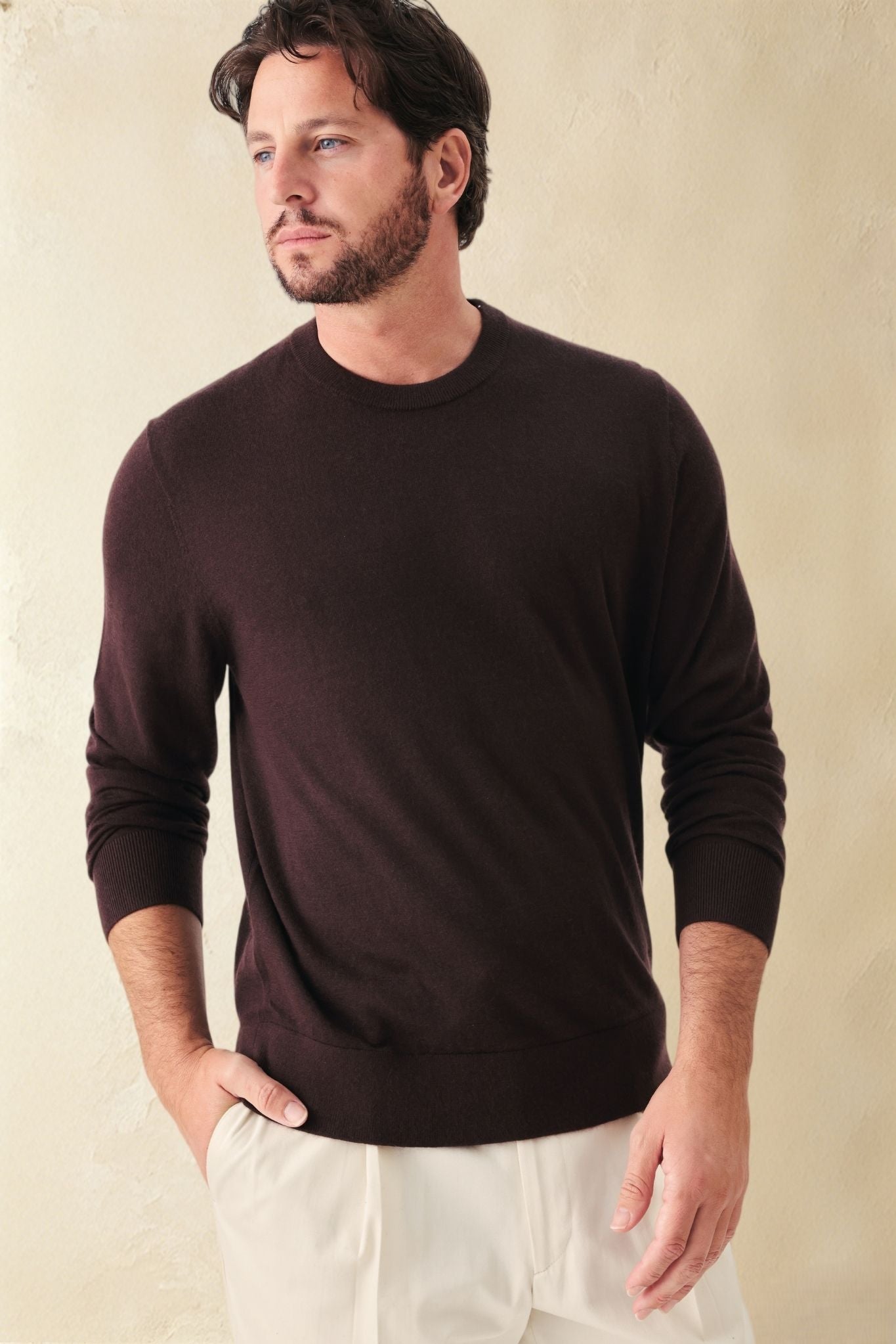 Andrea Tissue Weigth Cashmere Crewneck