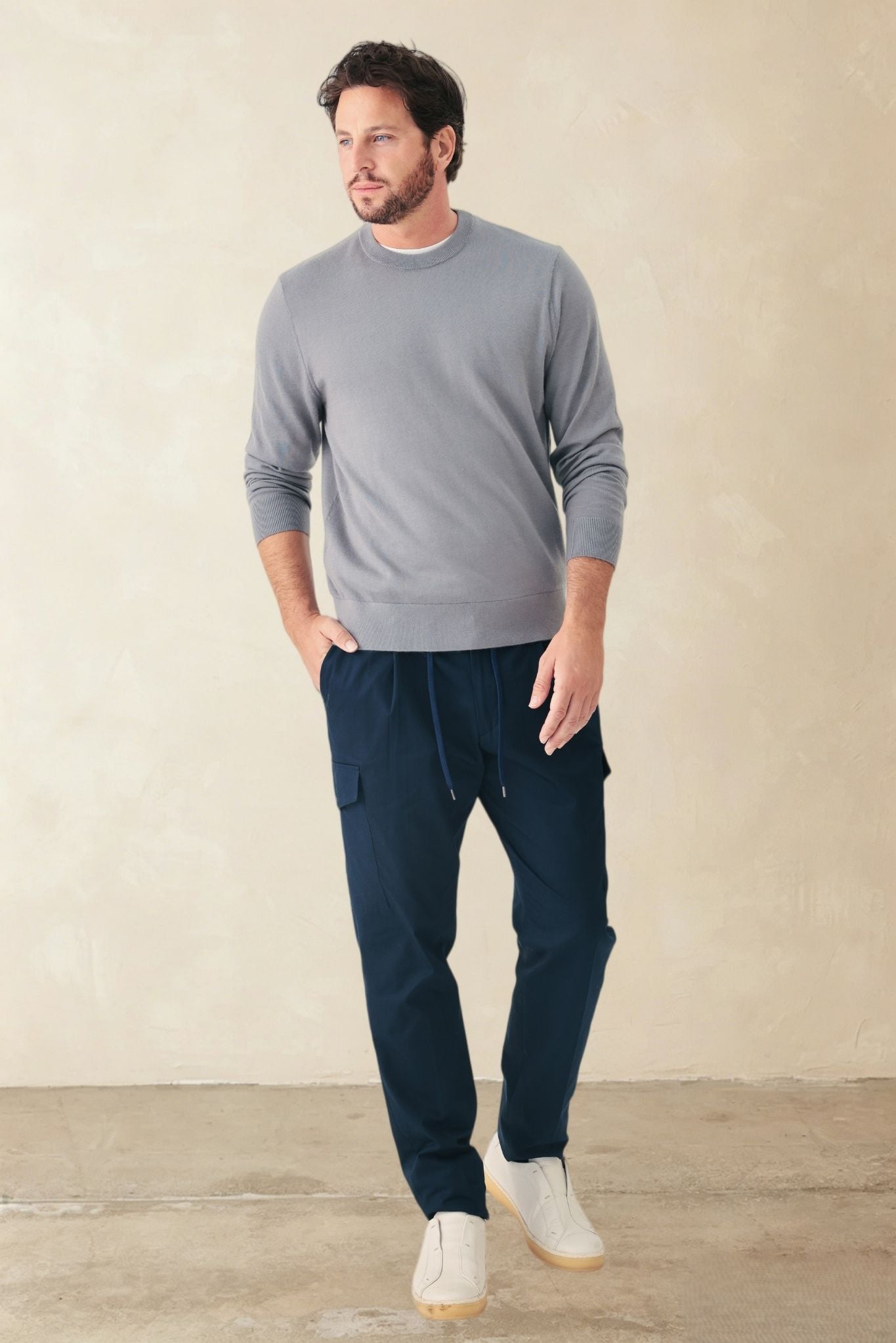 Andrea Tissue Weigth Cashmere Crewneck