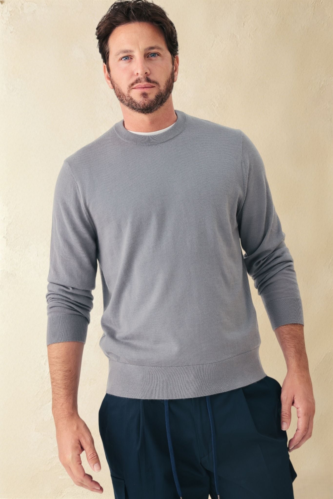 Andrea Tissue Weigth Cashmere Crewneck