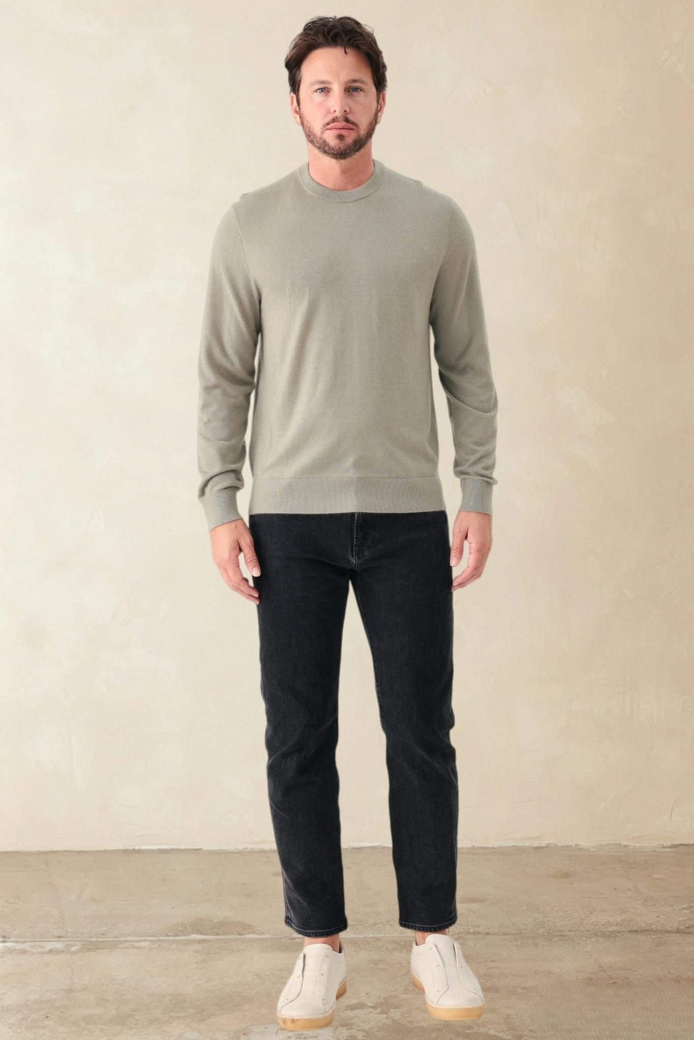 Andrea Tissue Weigth Cashmere Crewneck