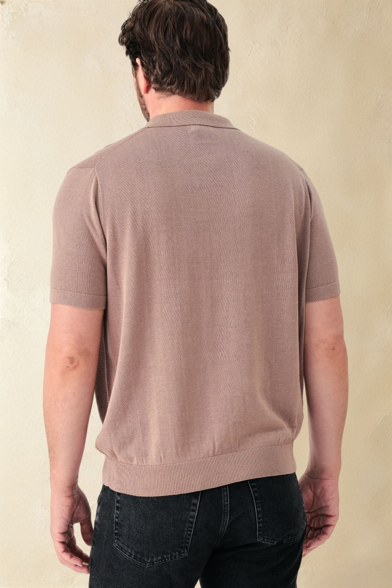 Pietro Silk Linen Blend Short Sleeve Collar Button UP