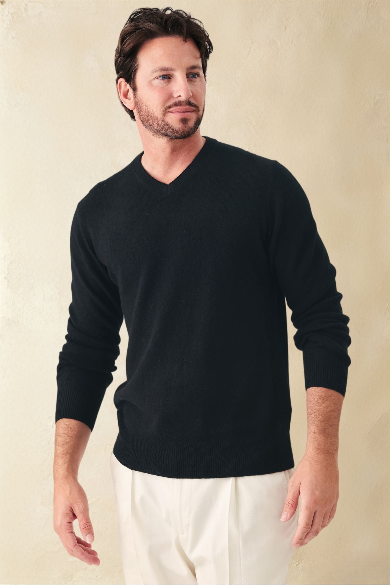 Vito Tissue Weight Cashmere V Neck