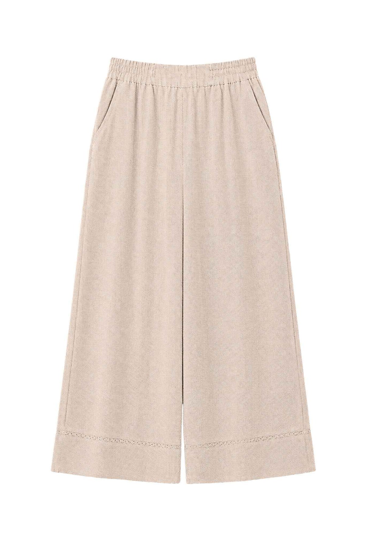 Alara Linen Wide Leg Cropped Pant