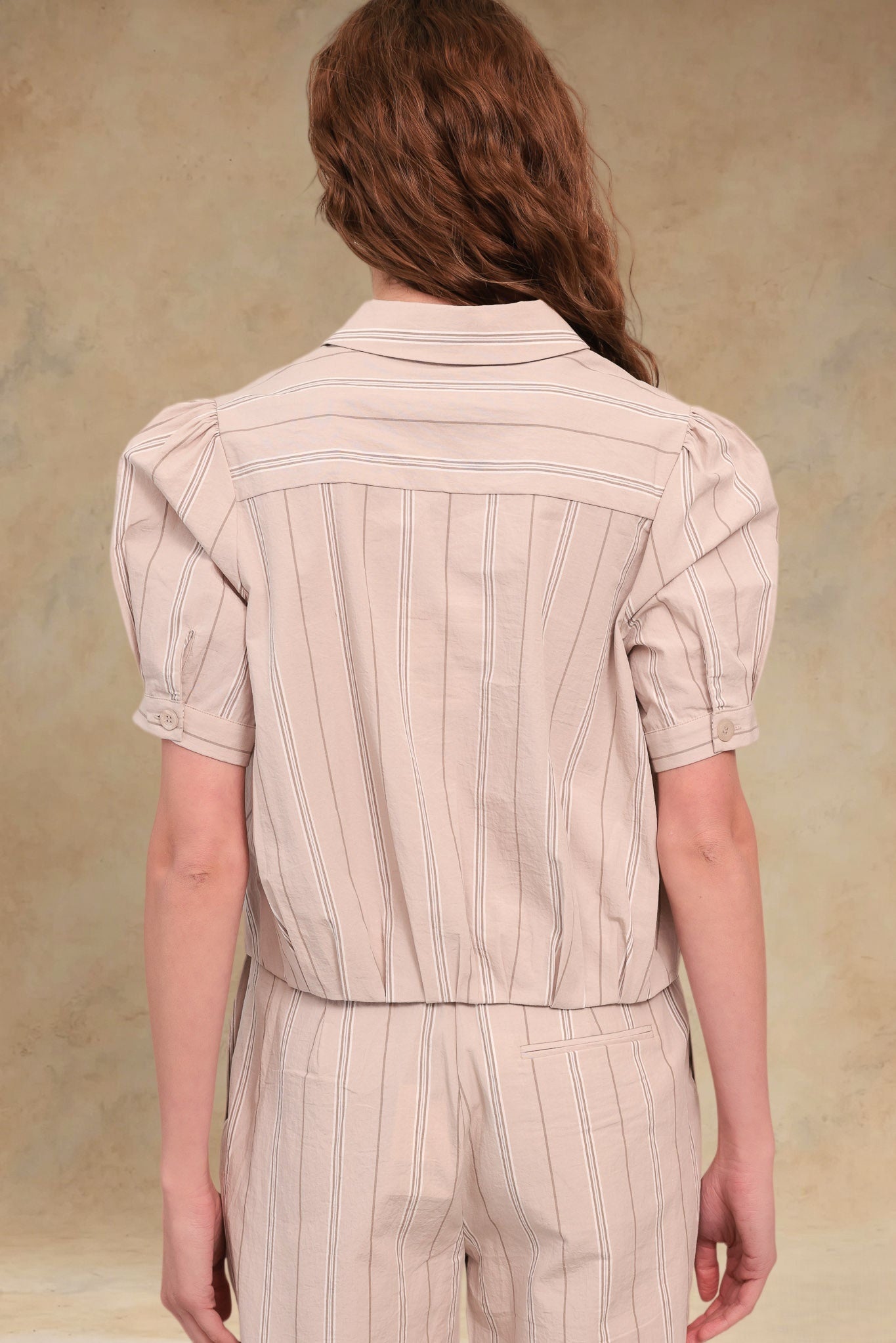 Silva Cotton Striped Puff Sleeve Shirt