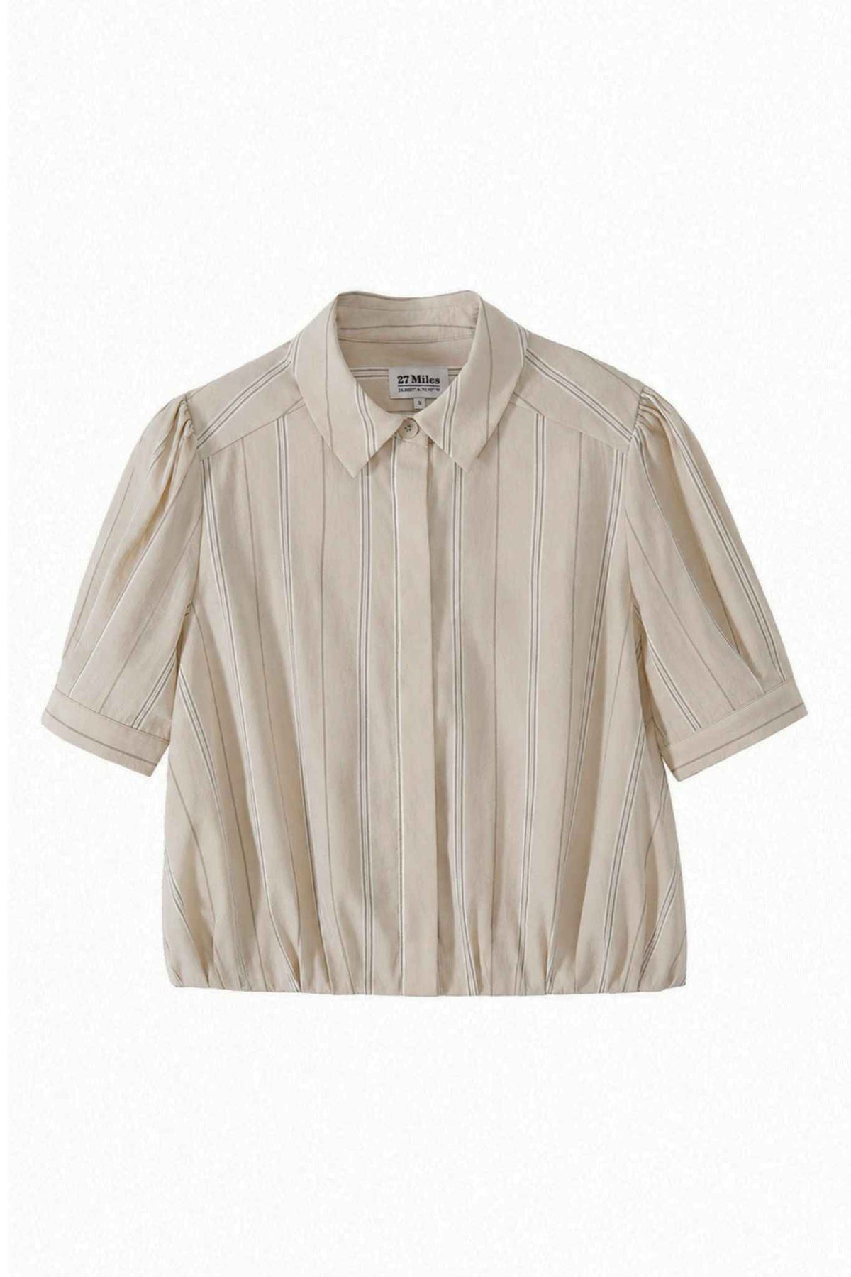 Silva Cotton Striped Puff Sleeve Shirt