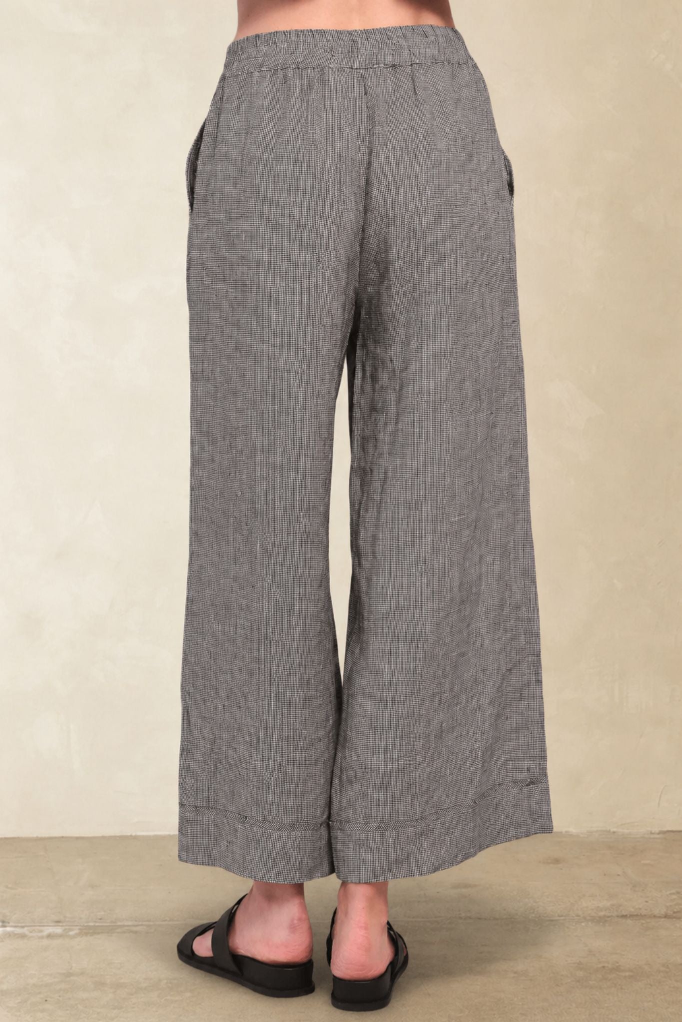 Alara Linen Wide Leg Cropped Pant