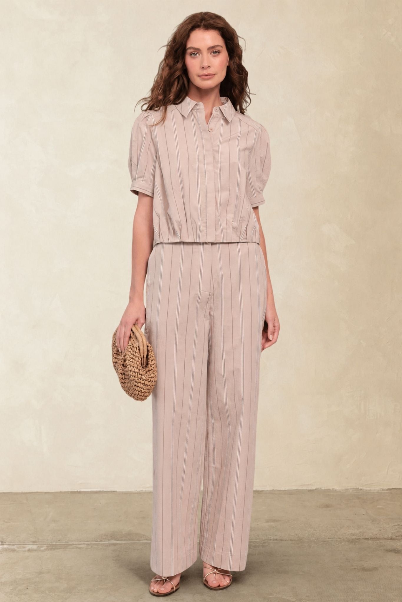 Silva Cotton Striped Puff Sleeve Shirt