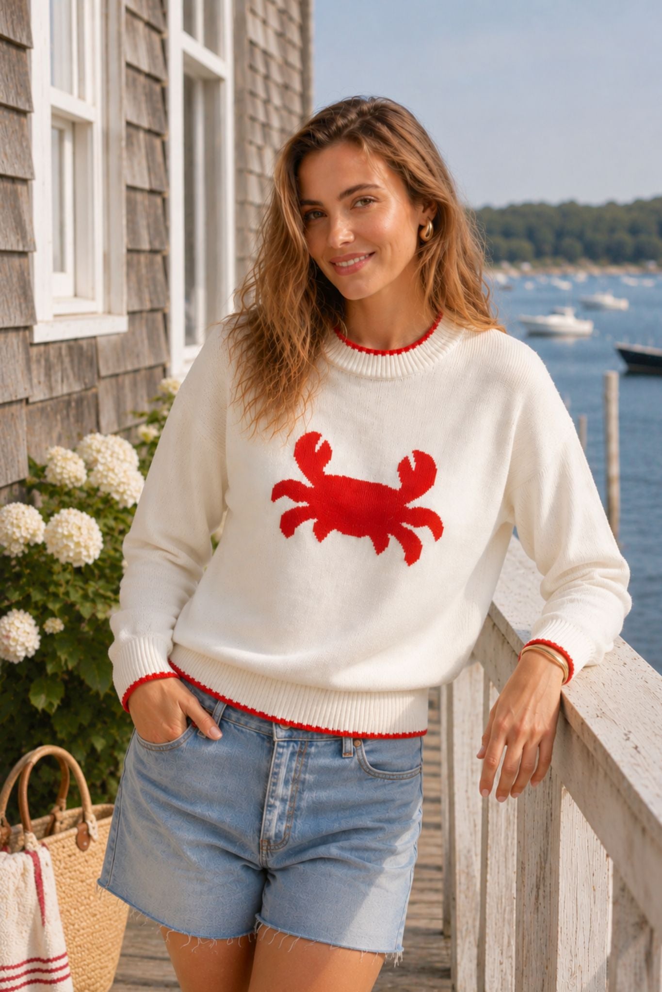 James Cotton Crab Intarsia Crew