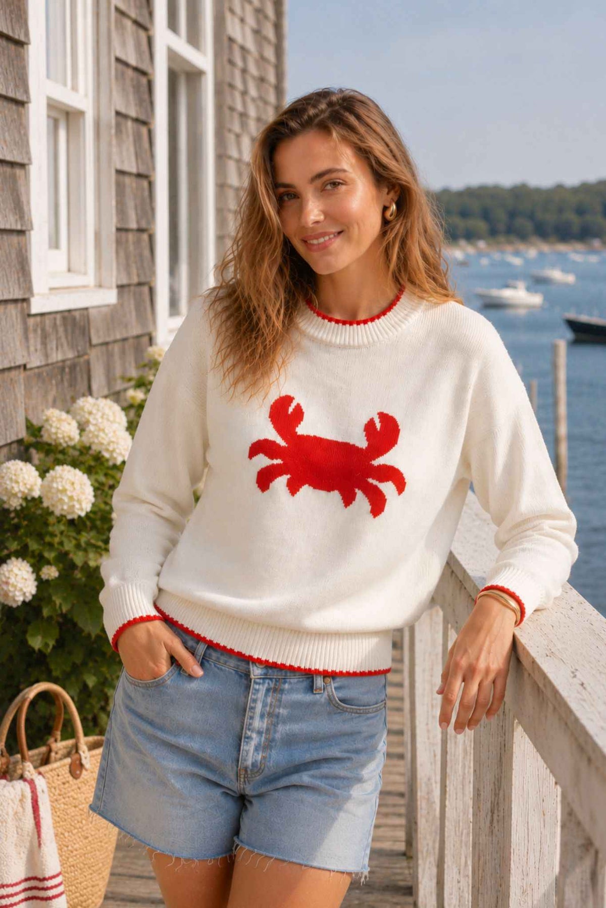 James Cotton Crab Intarsia Crew