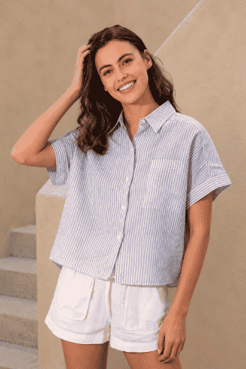 Catania Short Sleeve Pin Stripe Shirt