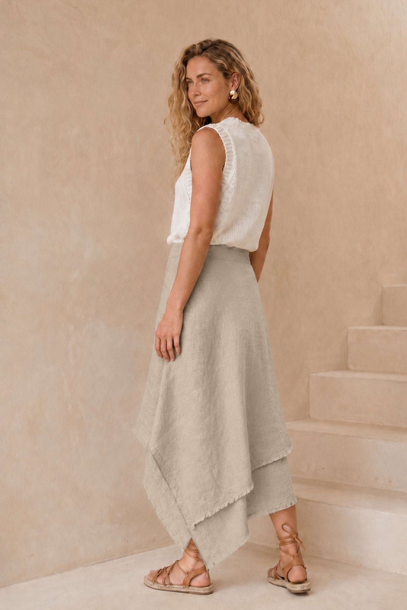 Tessa Linen Drape Skirt